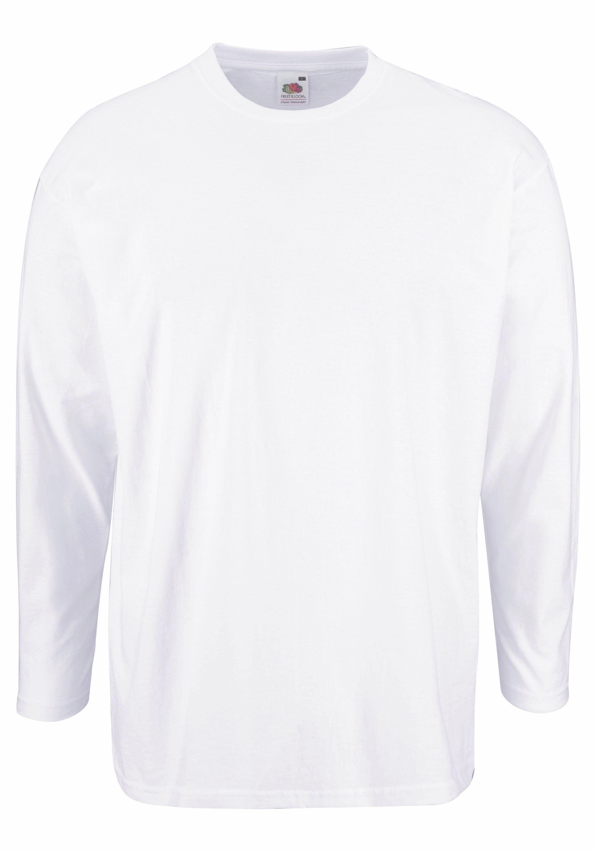 Fruit of the Loom Shirt met lange mouwen van puur katoen (set, 2-delig)