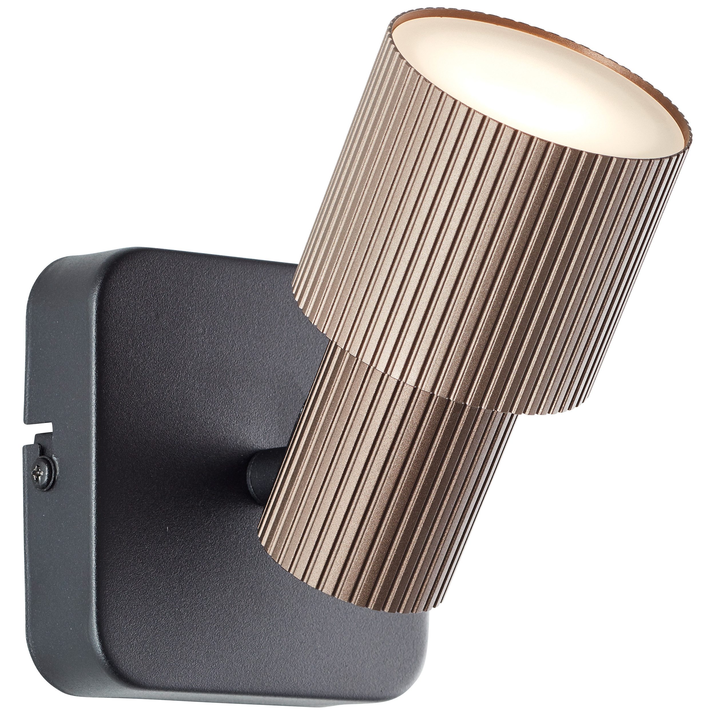 Brilliant Leuchten Wandlamp Cadiz 16,2 x 10 x 10 cm, incl. gu10, 350 lm, 3000 k, draaibaar, aluminium