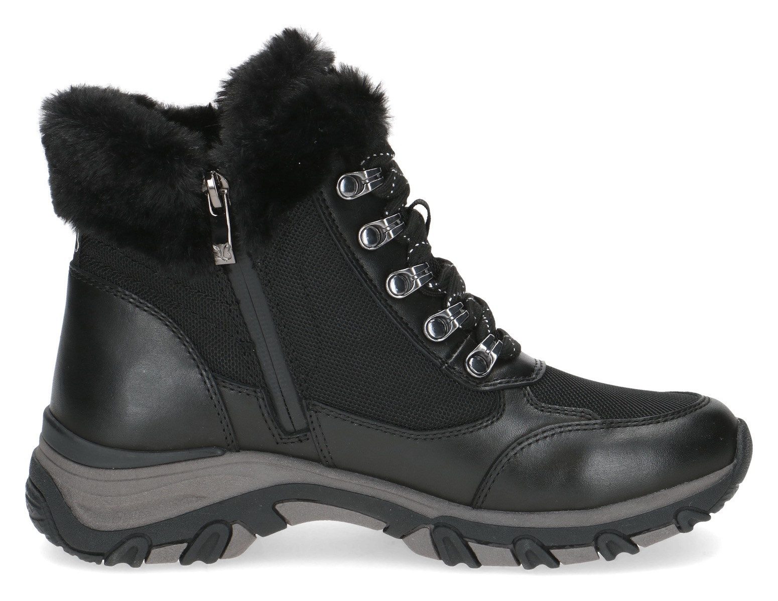 Caprice Winterlaarzen sleehak, veterschoenen, outdoorschoen in comfortabele breedte