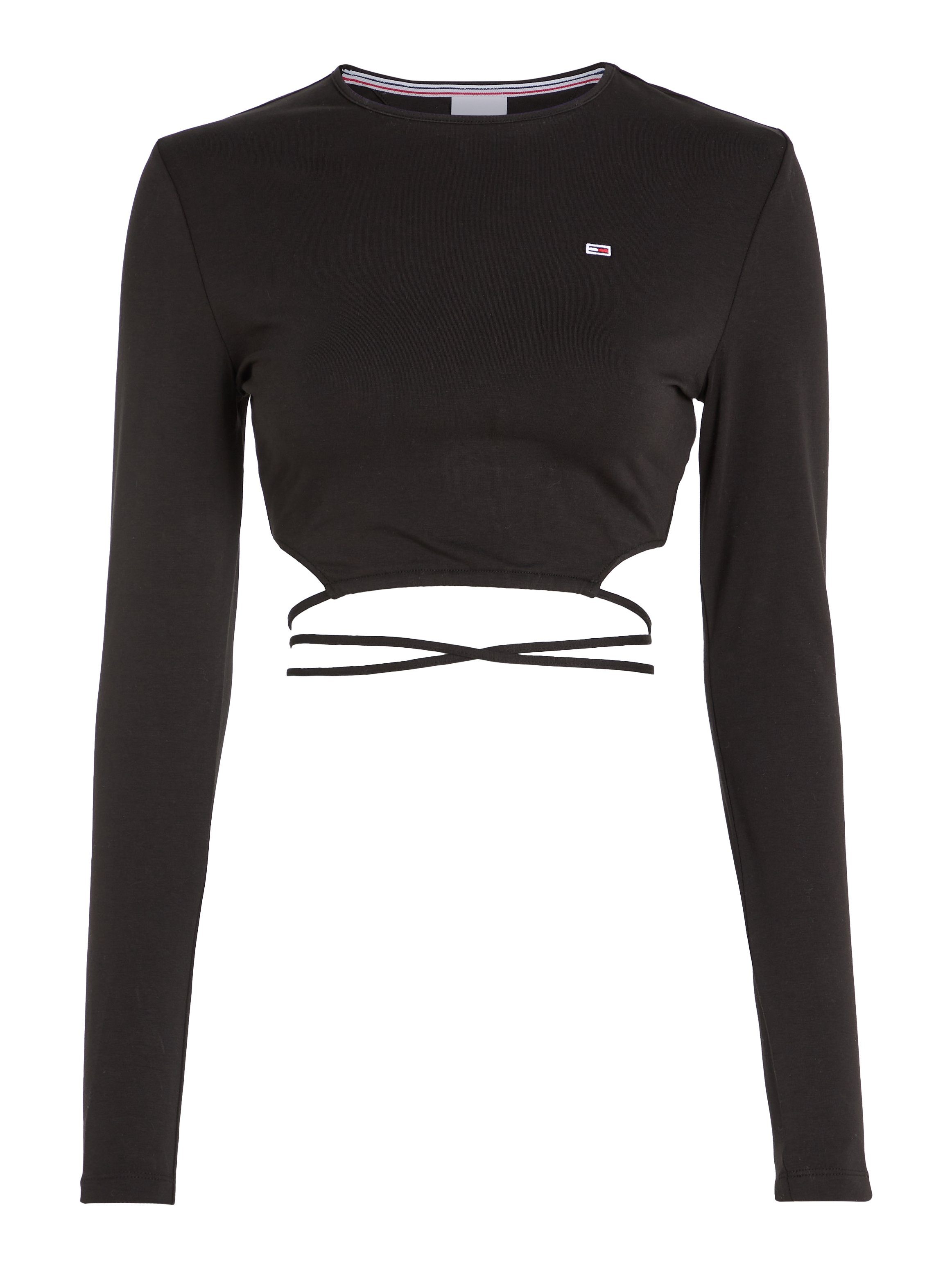 TOMMY JEANS Shirt met lange mouwen TJW TIE WRAP TOP met tommy jeans-merklabel