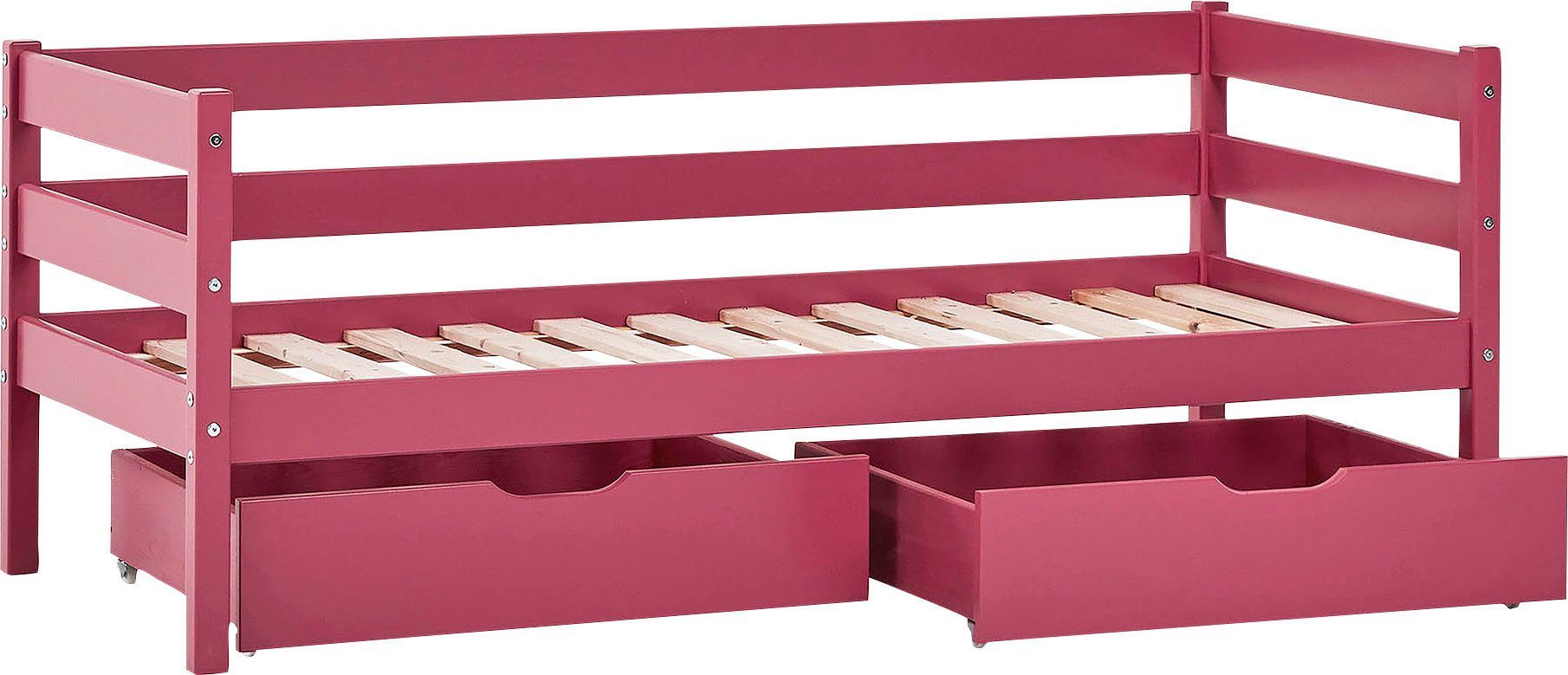 Hoppekids 1-persoonsledikant ECO Comfort kinderbed, massief grenenhout, tienerbed inclusief lattenbodem (set)