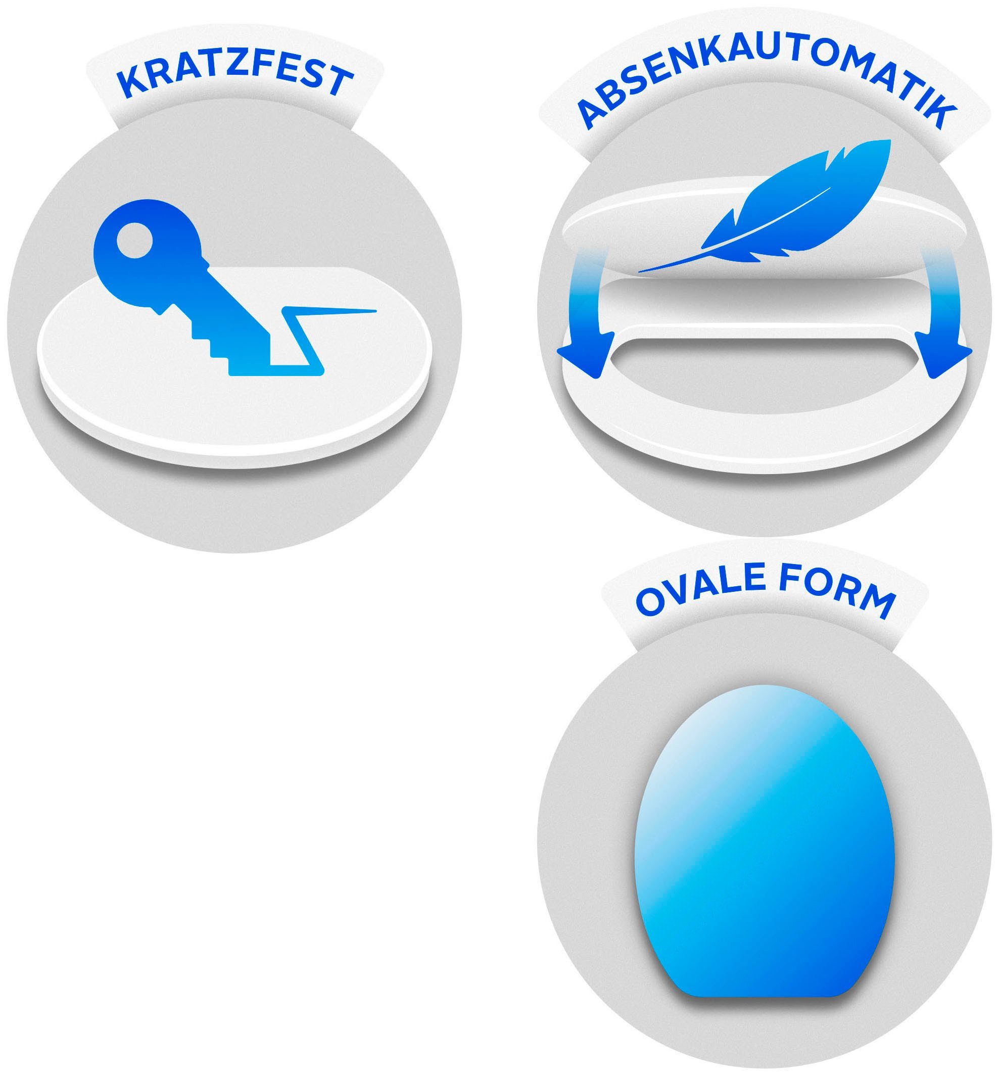WENKO Toiletzitting Canyon met reliëf, van antibacteriële duroplast