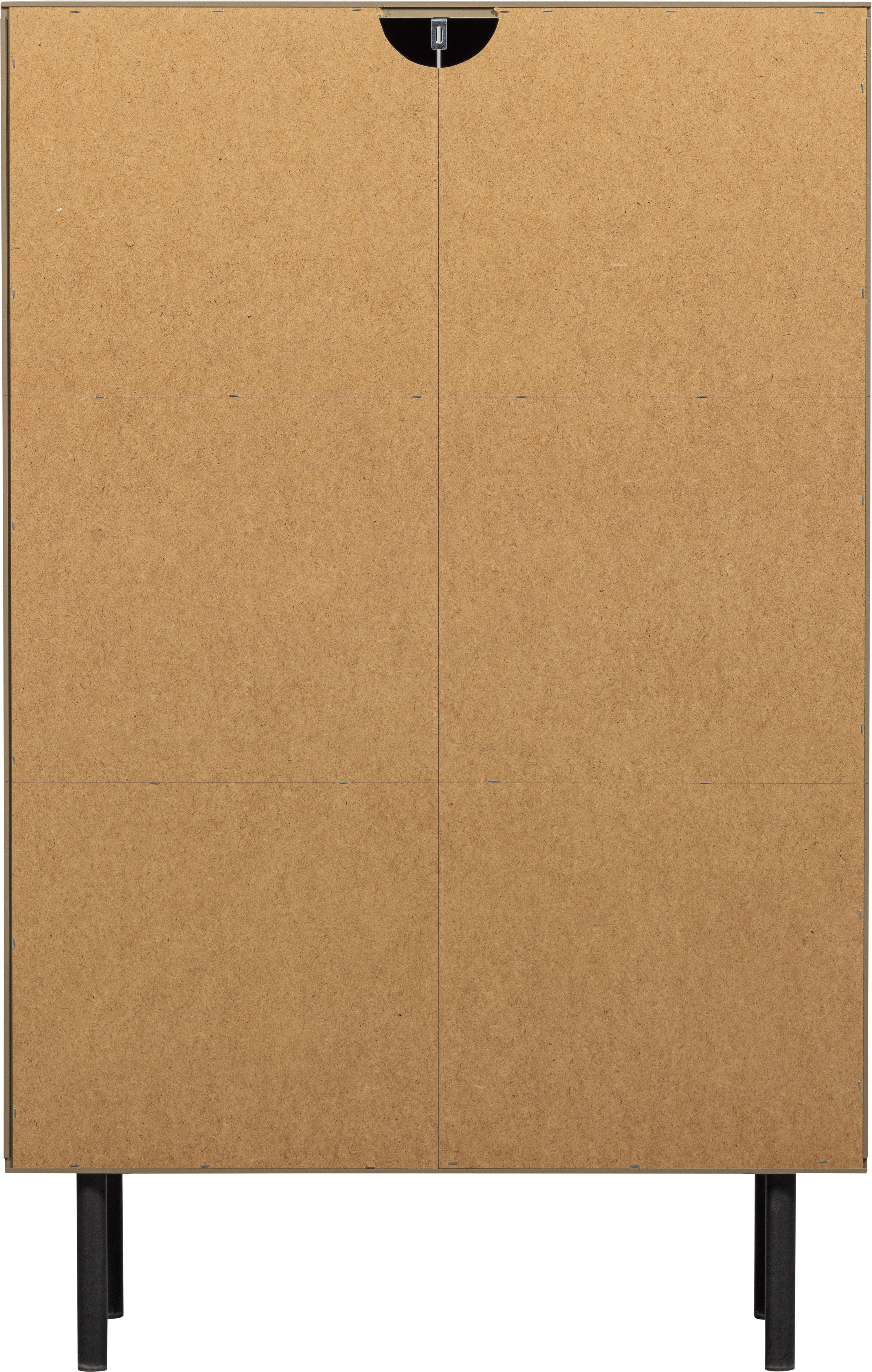 WOOOD Highboard Cadiz midi-kast Hoge kast met speels versierde deuren, breedte 85 cm/hoogte 135 cm