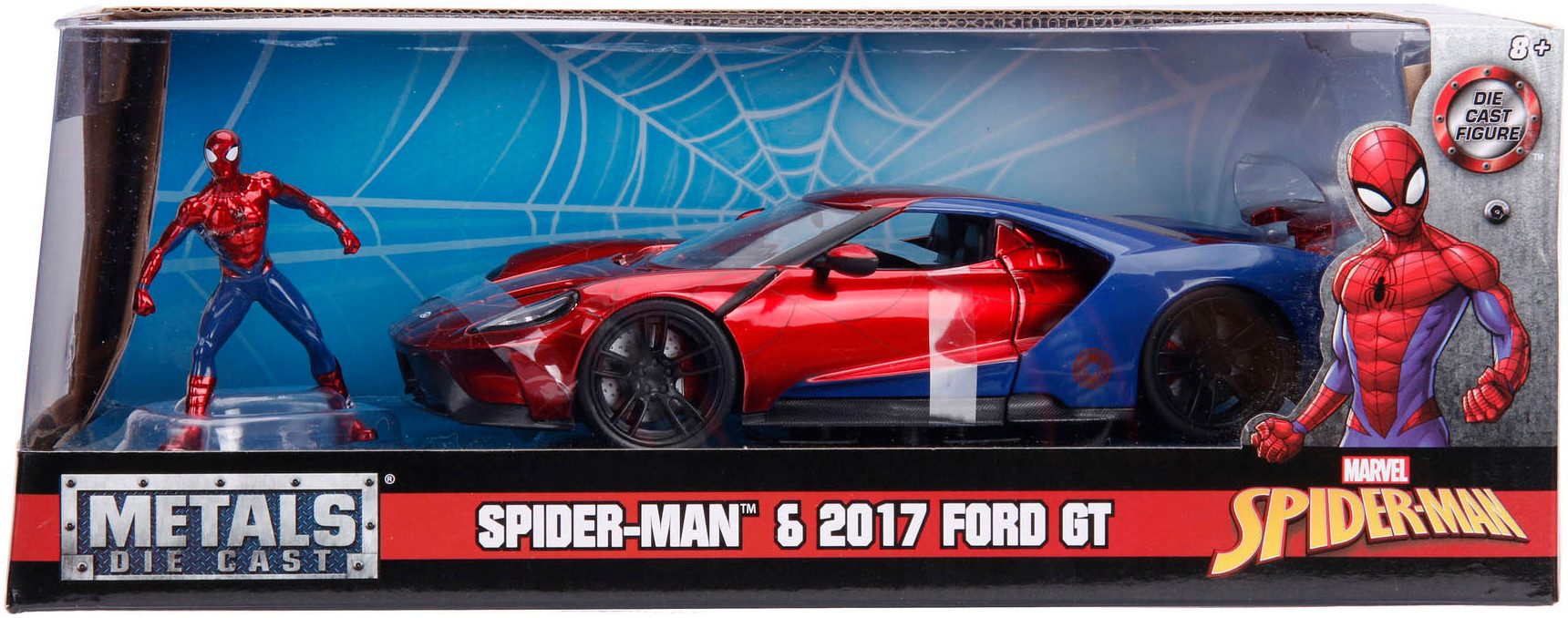 JADA Speelgoedauto Marvel Spiderman 2017 Ford GT 1:24