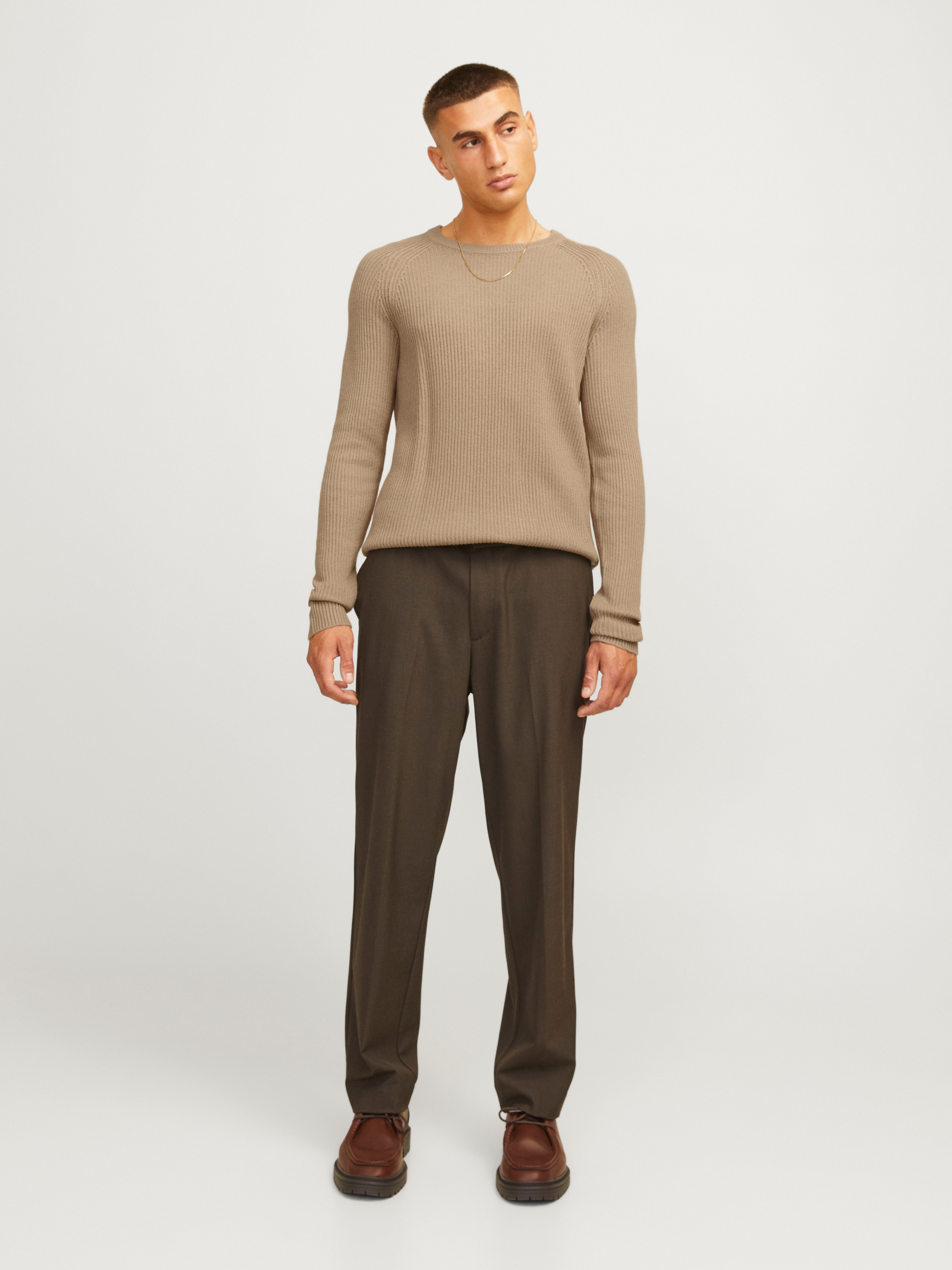 Jack & Jones Trui met ronde hals JJPANNEL KNIT CREW NECK AW24