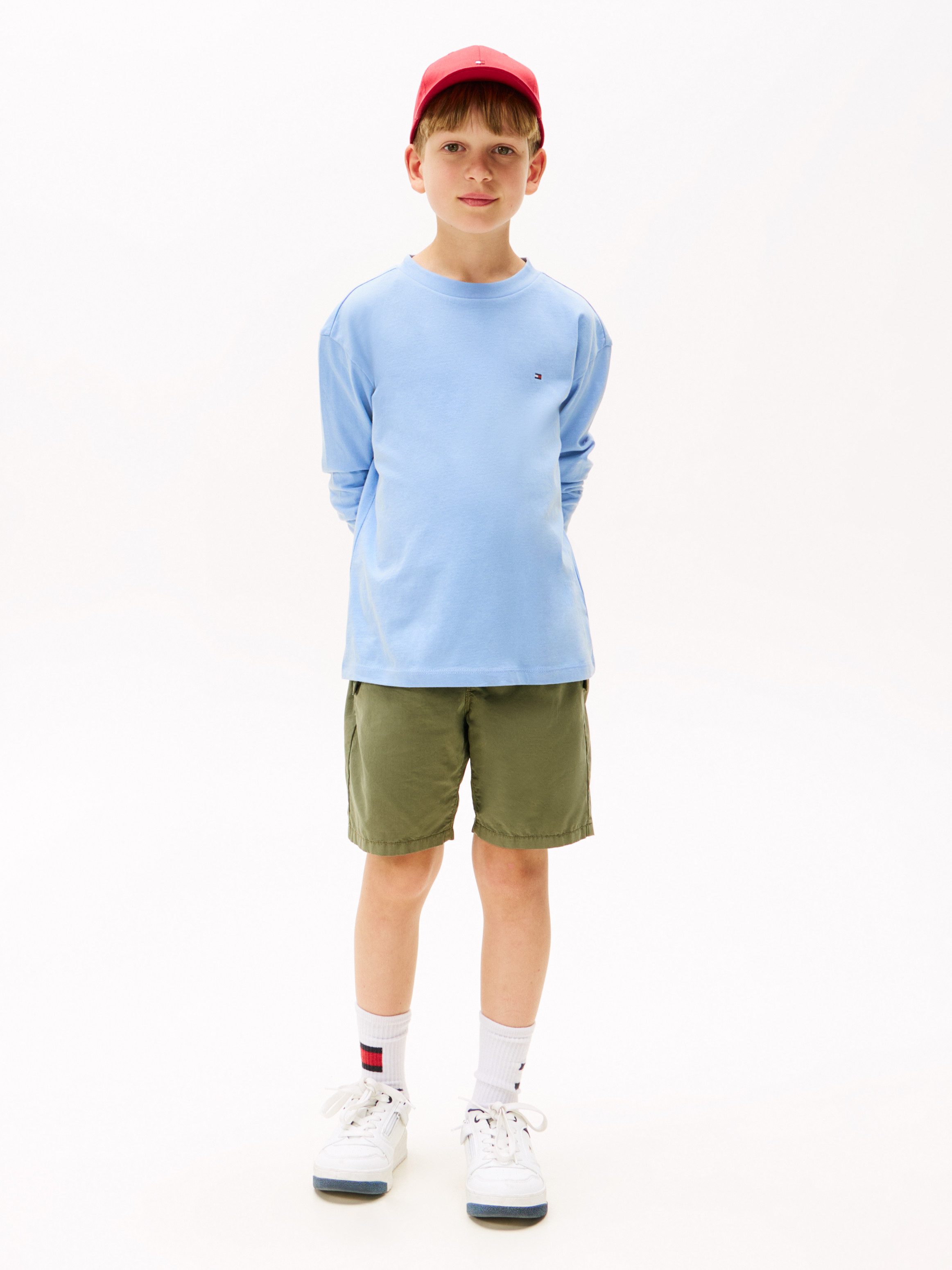 Tommy Hilfiger Shirt met lange mouwen ESSENTIAL T-SHIRT LS voor kinderen tot 16 jaar, merklogo