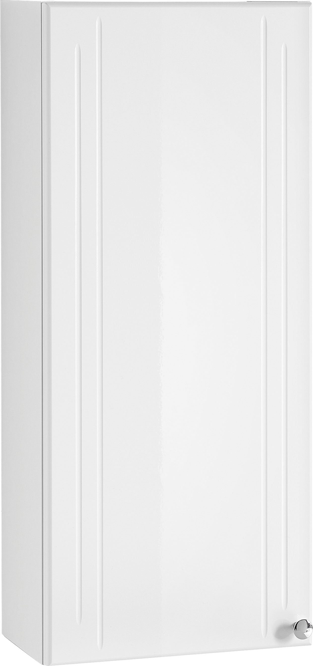 Saphir Hangend kastje Quickset 955 wand-badkamerkast 32,5 cm breed met 1 deur, 2 planken opbergkasten wit