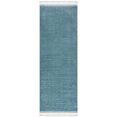 carpet city hoogpolige loper pulpy 100 bijzonder zacht, met franje, unikleurig, ideaal voor hal  slaapkamer blauw