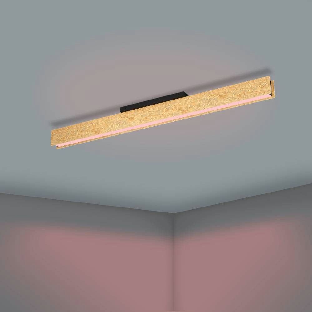 EGLO Plafondlamp ANCHORENA-Z App en spraakbesturing Alexa, RGB, FSC100HB, dimbaar, plafondlamp (1 stuk)