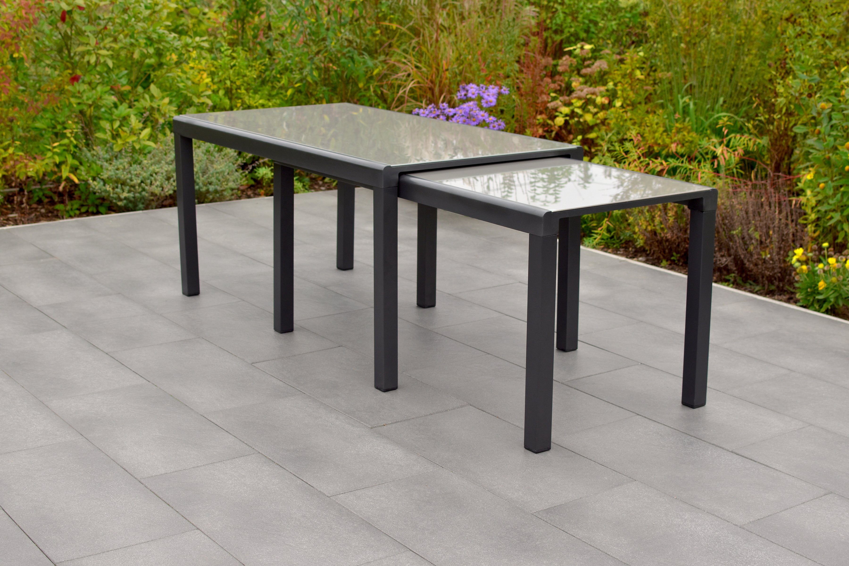 MERXX Tuintafel Flex uitschuifbare tafel uitbreidbaar, bxd: ca. 89/75 x 160/320 cm, kan ook afzonderlijk worden gebruikt