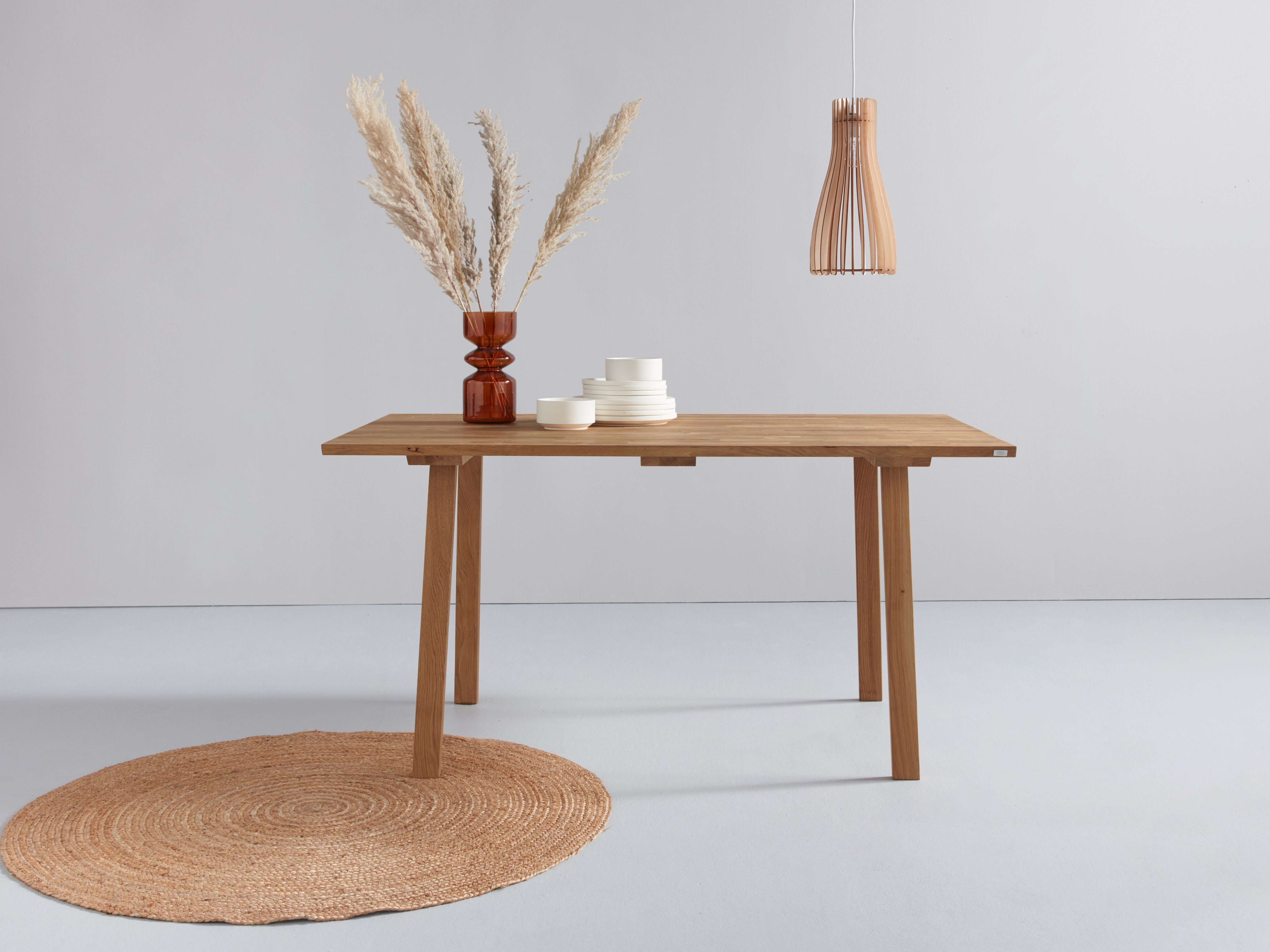 OTTO products Eettafel Alessja Breedte 130 of 150 cm, eiken massief hout met vegan bio-olie behandeld