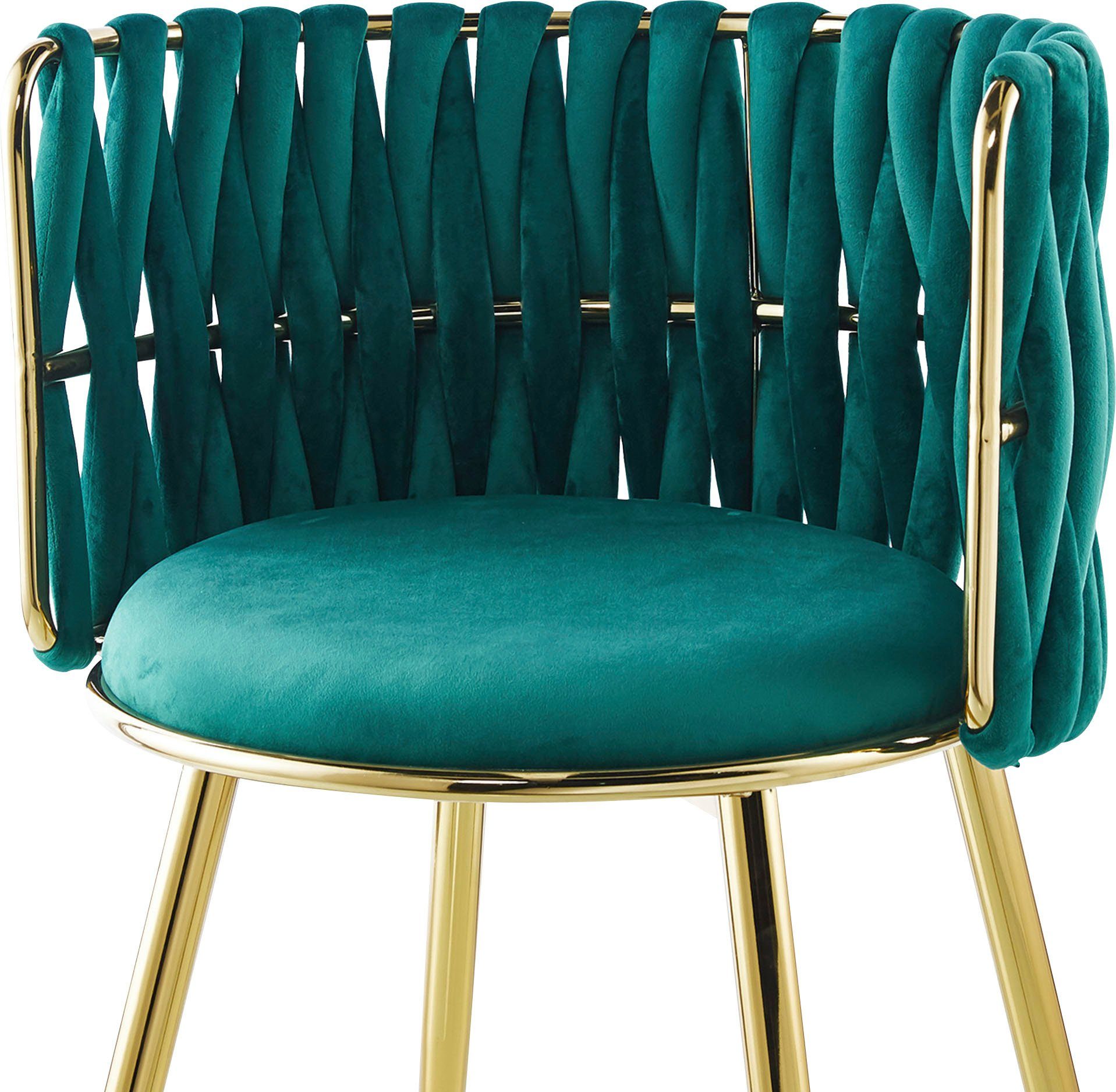 Kayoom Eetkamerstoel Stoel Milla 125 2-delige set, geweldig ontwerp van de rugleuning, ronde zitting (set, 2 stuks)