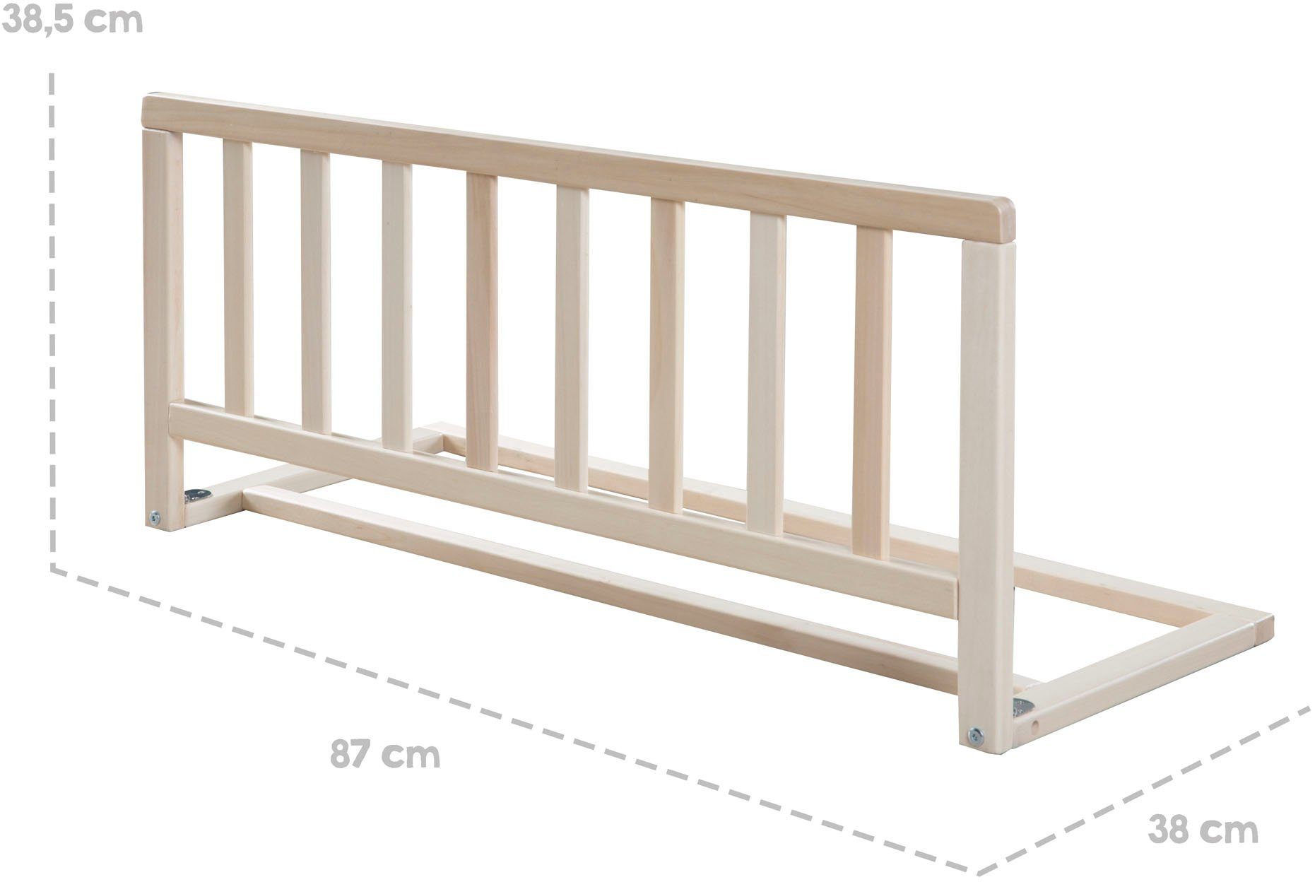 Roba® Bedhekje Bedbeschermingshekje 90 cm, natuurlijk