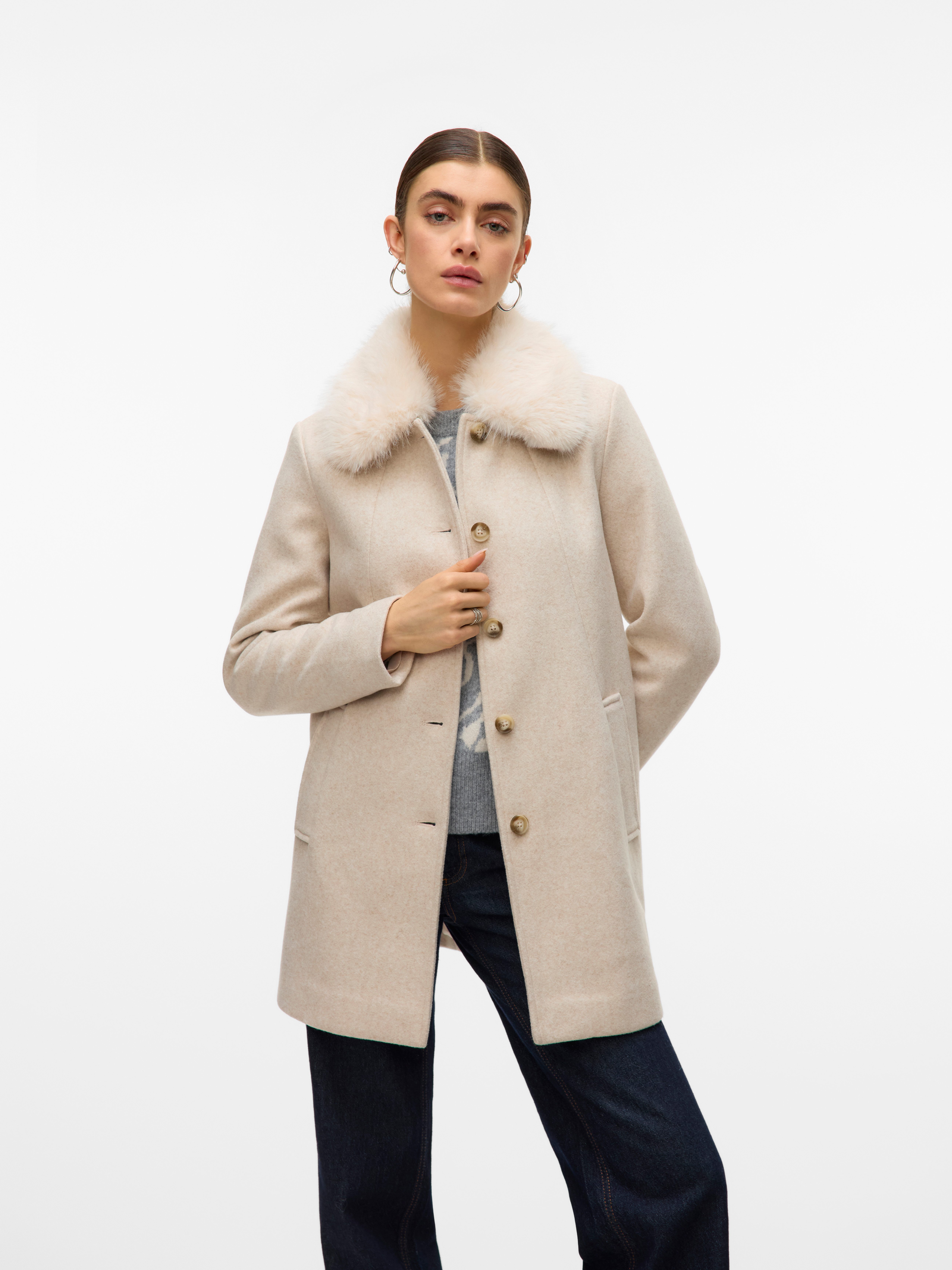 Vero Moda Lang jack VMAUTUMN COZY JACKET GA BOO