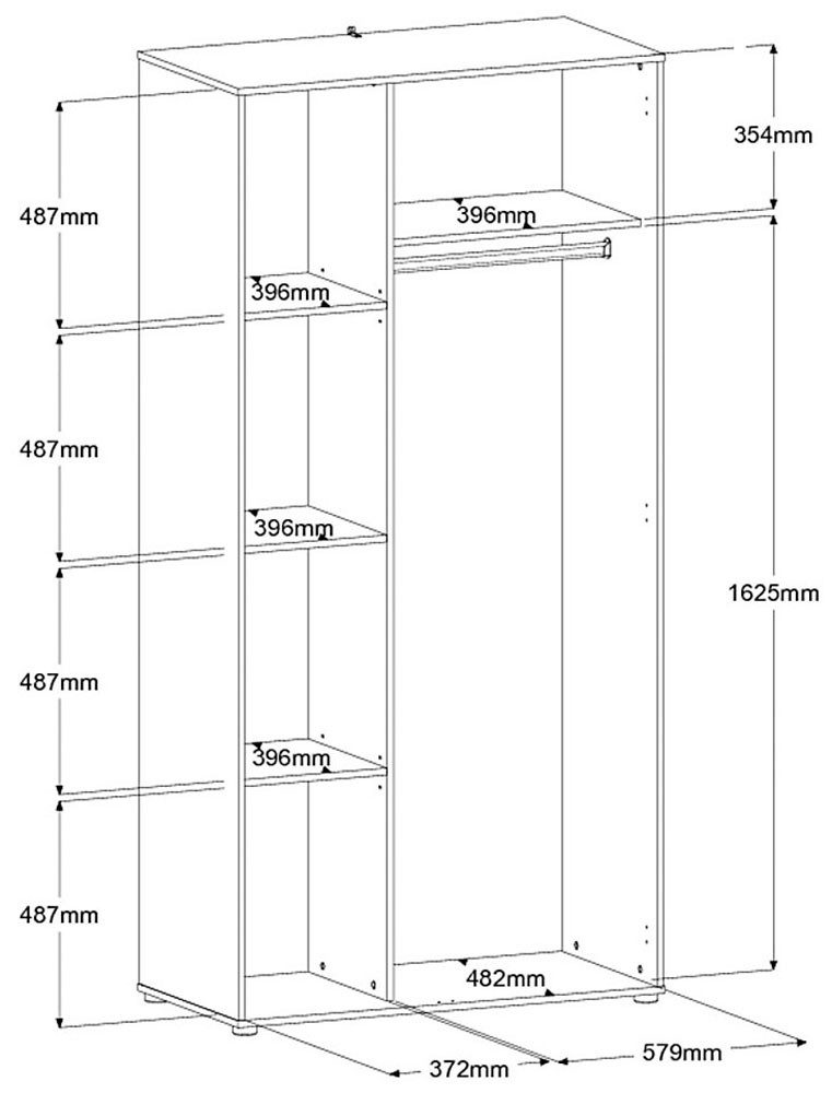Parisot Tienerkamerset Aalborg 2 uittrekbaar rek aan het bed, veel opbergruimte, mooie uitstraling (set, 4-delig)