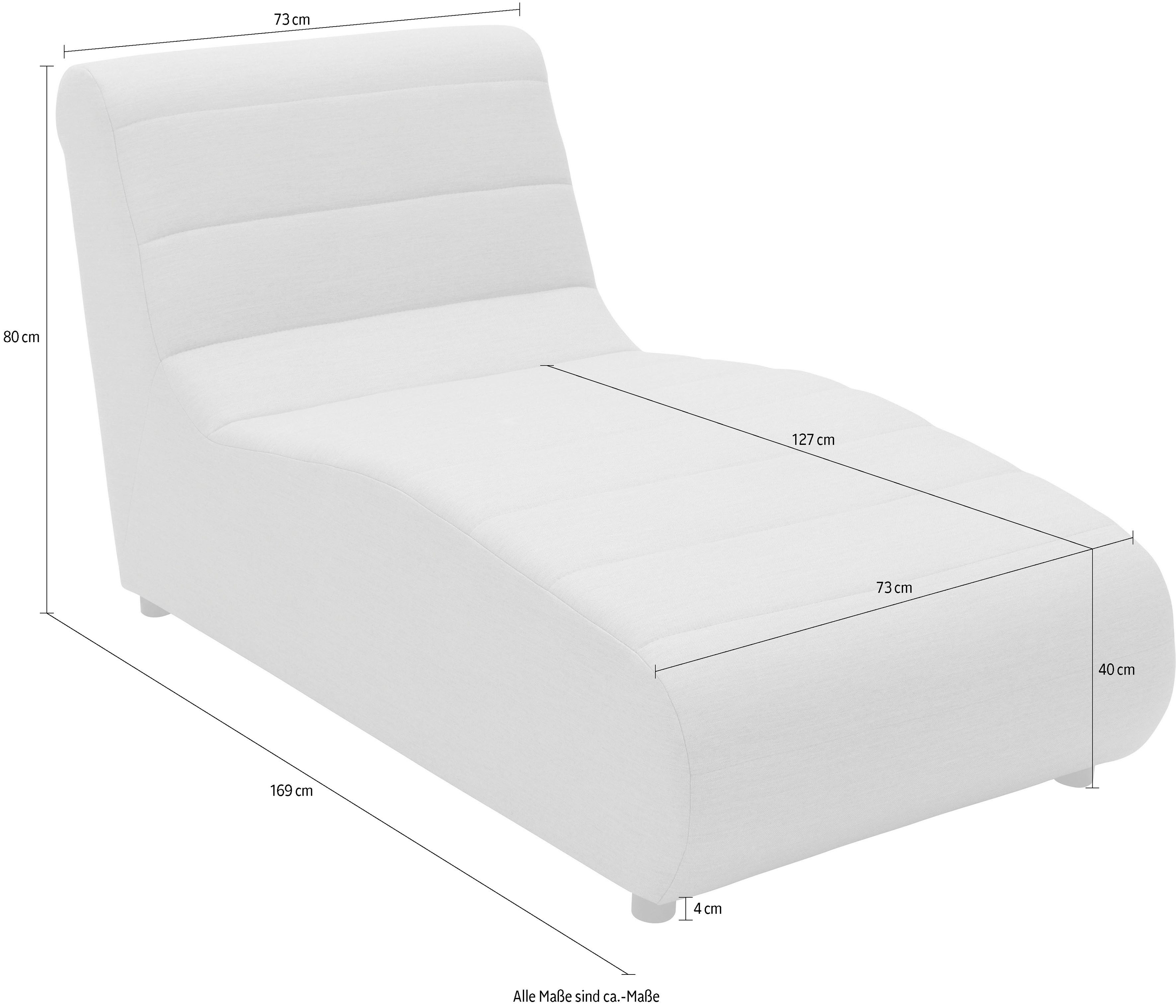 DOMO collection Relaxstoel Soleil, onderhoudsvriendelijke en weerbestendige bekleding Buiten, bijzonder ontwerp en vormgeving, individueel uitbreidbaar