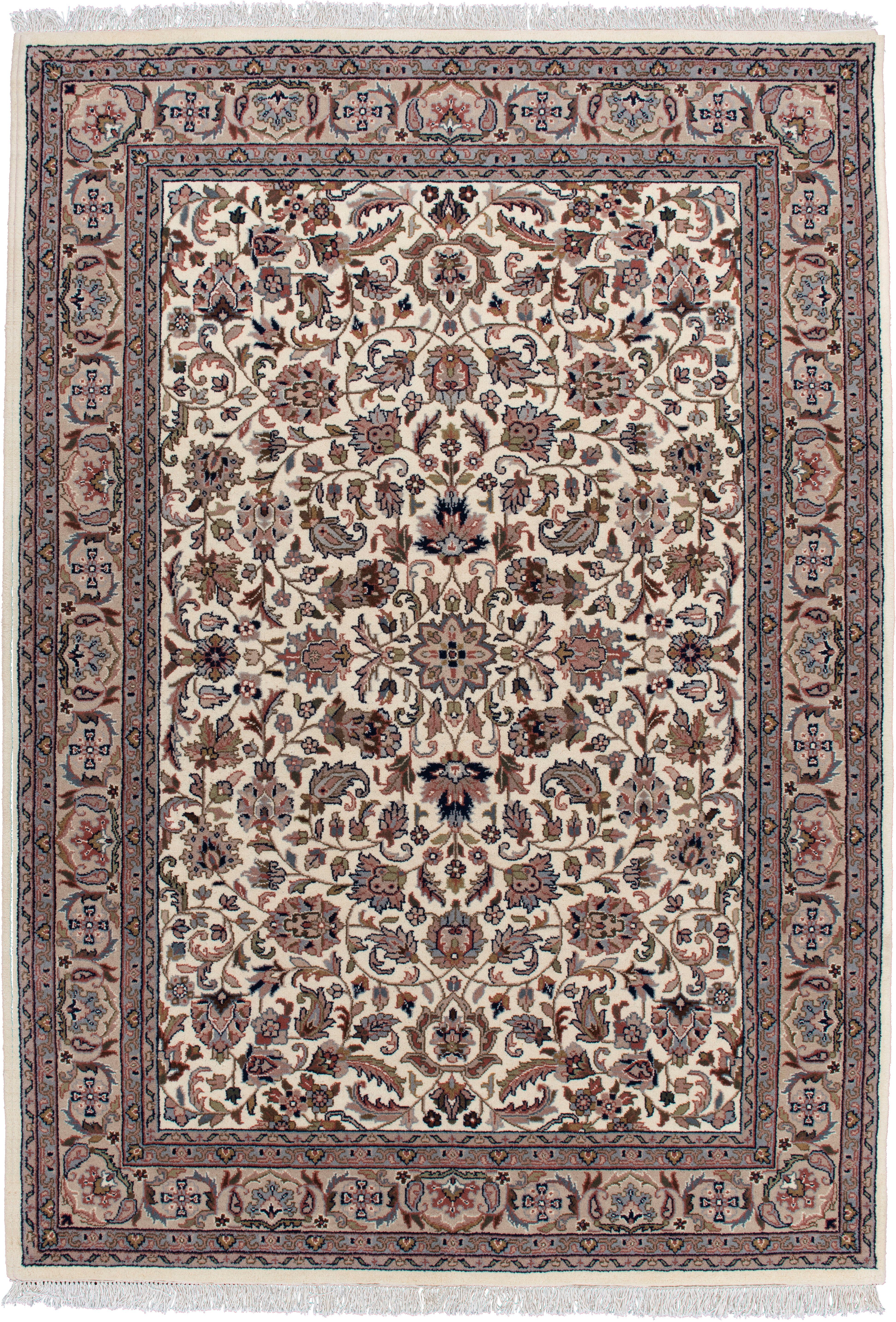 THEKO Oosters tapijt Benares Isfahan zuivere wol, met de hand geknoopt, met franje