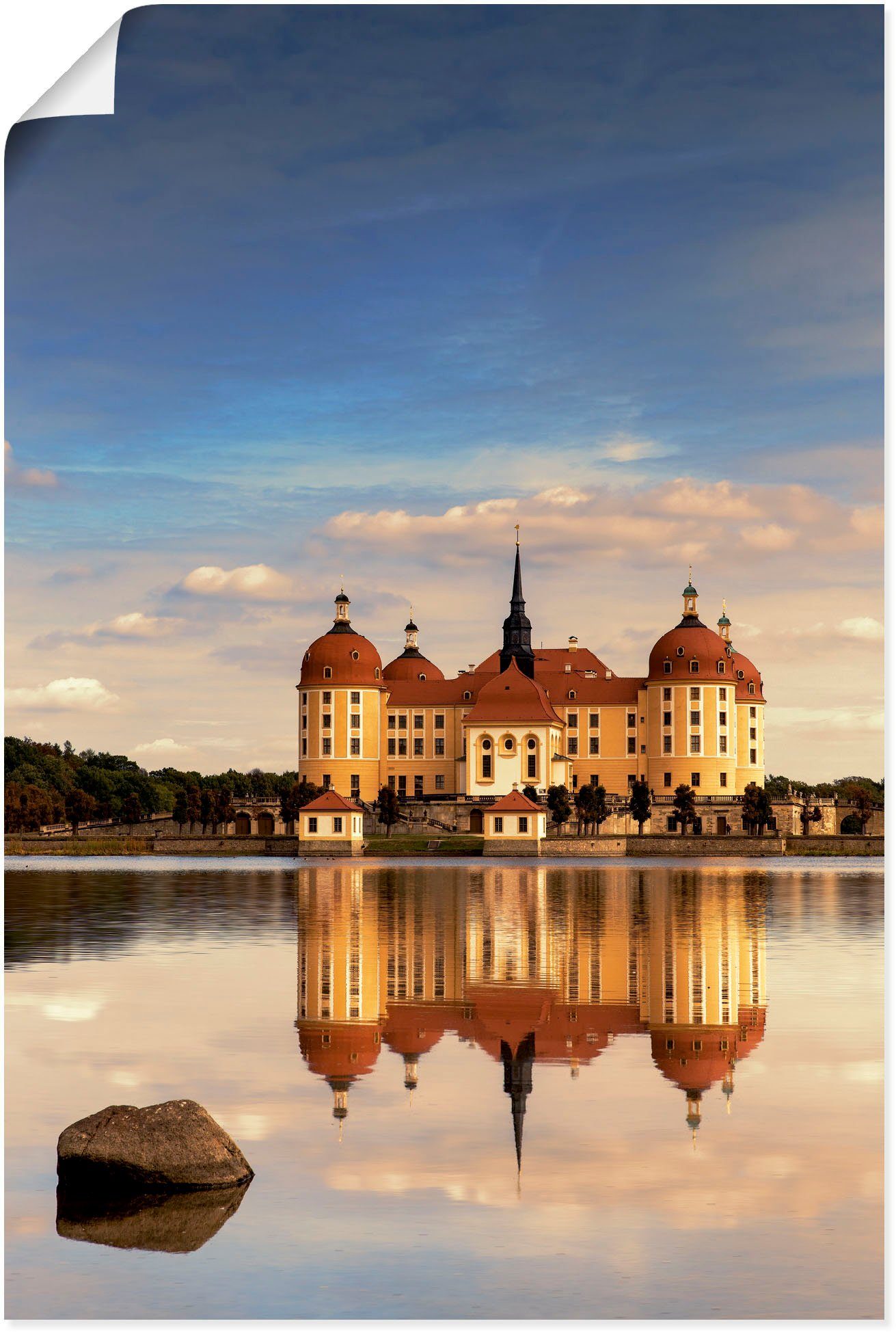 Artland Artprint Schloss Moritzburg in vele afmetingen & productsoorten - artprint van aluminium / artprint voor buiten, artprint op linnen, poster, muursticker / wandfolie ook ges