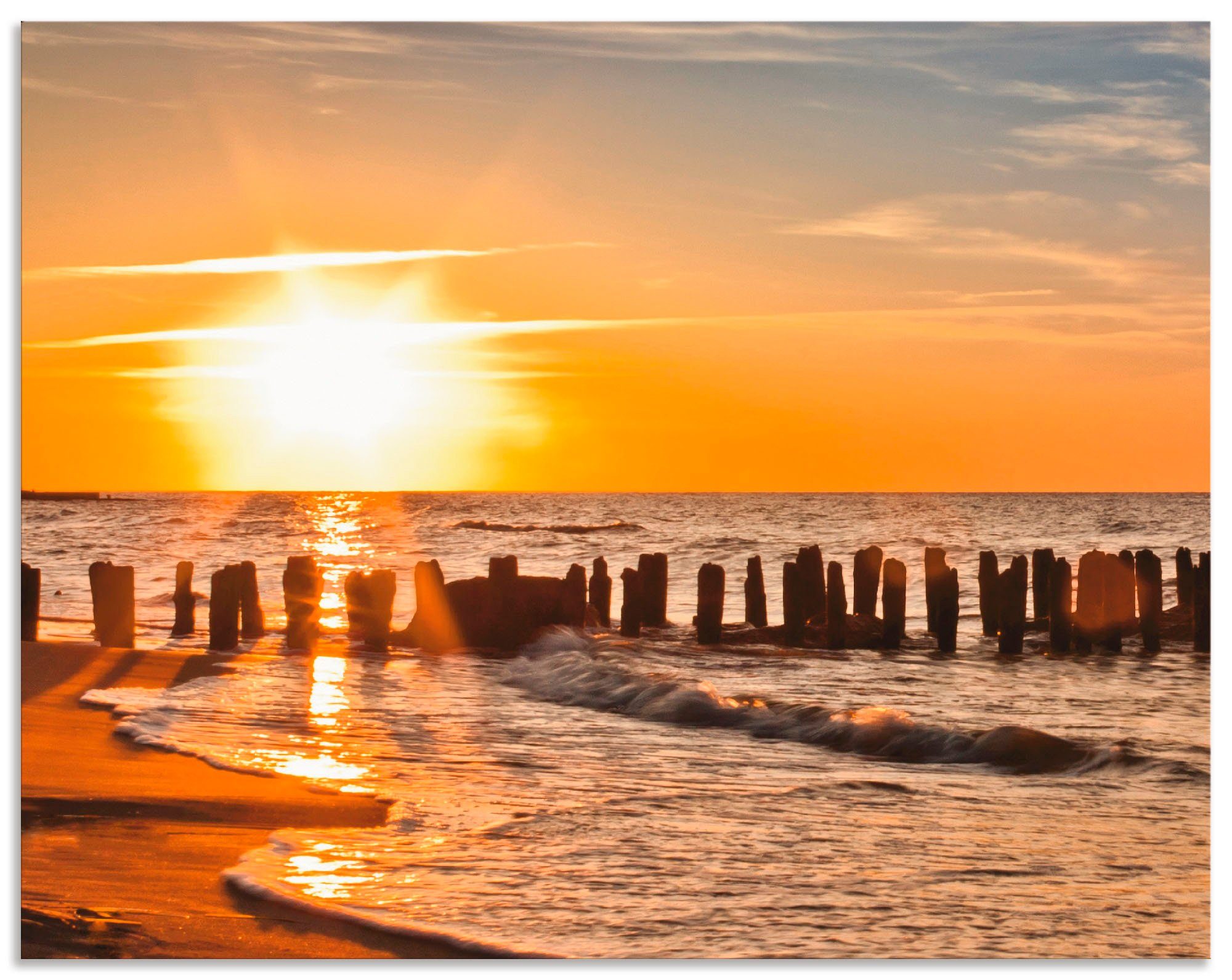 Artland Keukenwand Mooie zonsondergang aan het strand zelfklevend in vele maten - spatscherm keuken achter kookplaat en spoelbak als wandbescherming tegen vet, water en vuil - acht