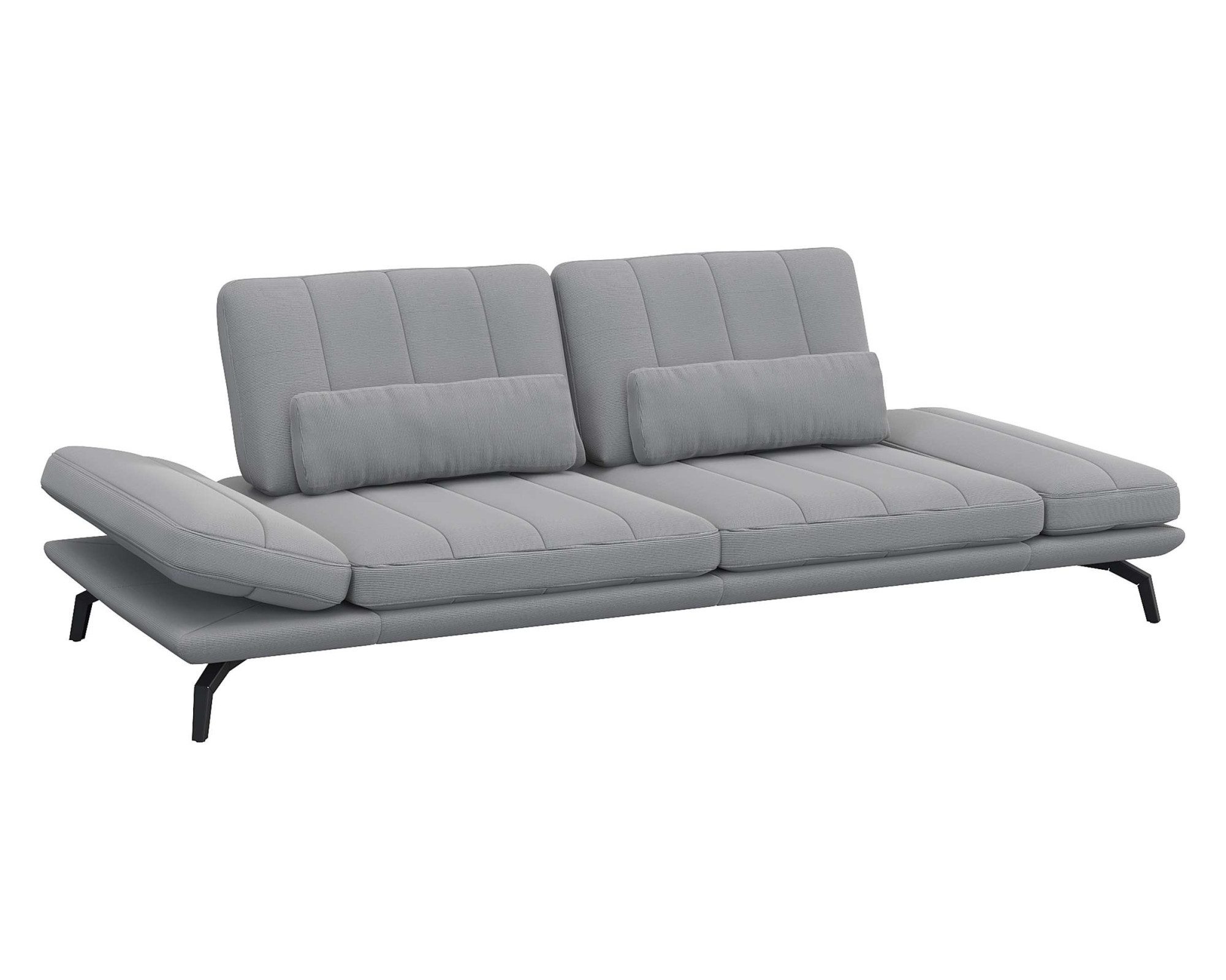 FLEXLUX 3-zitsbank Tropea multifunctionele bank, designbank, relaxfunctie, tv-bank, met armleuningverstelling en zitdiepteverstelling, breedte 252 cm