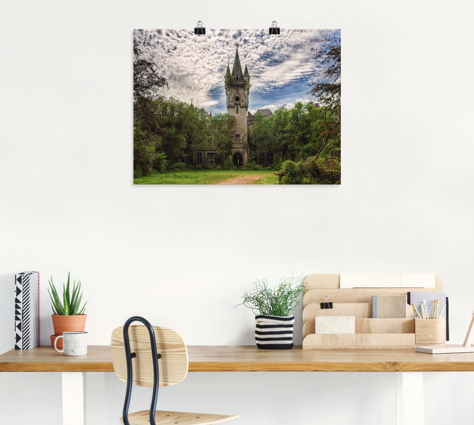 Artland Artprint Verlaten kasteel Chateau - Lost Place als artprint op linnen, poster in verschillende formaten maten