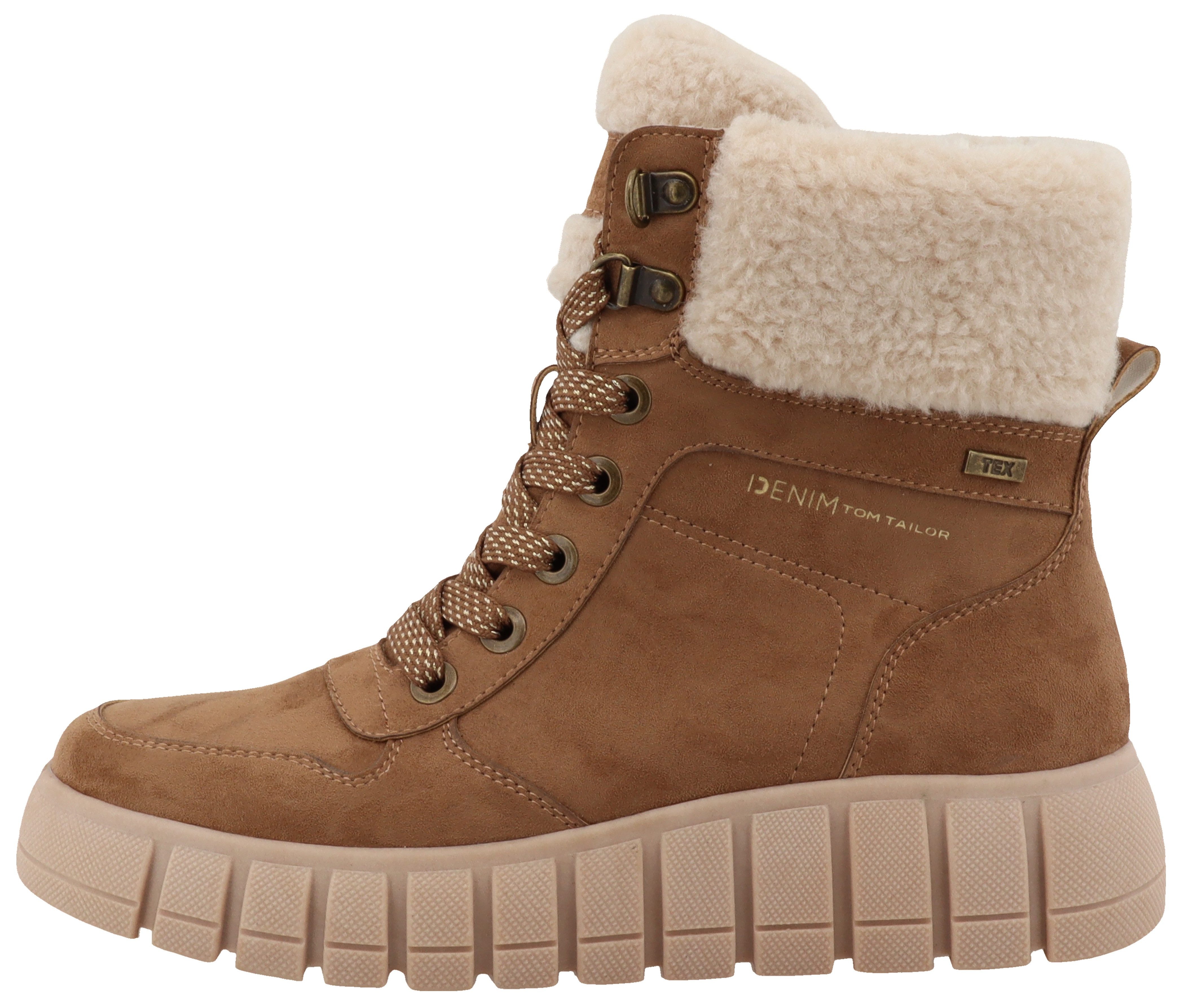 Tom Tailor Winterlaarzen sleehak, plateau, winterenkellaarsjes, veterschoenen, rits