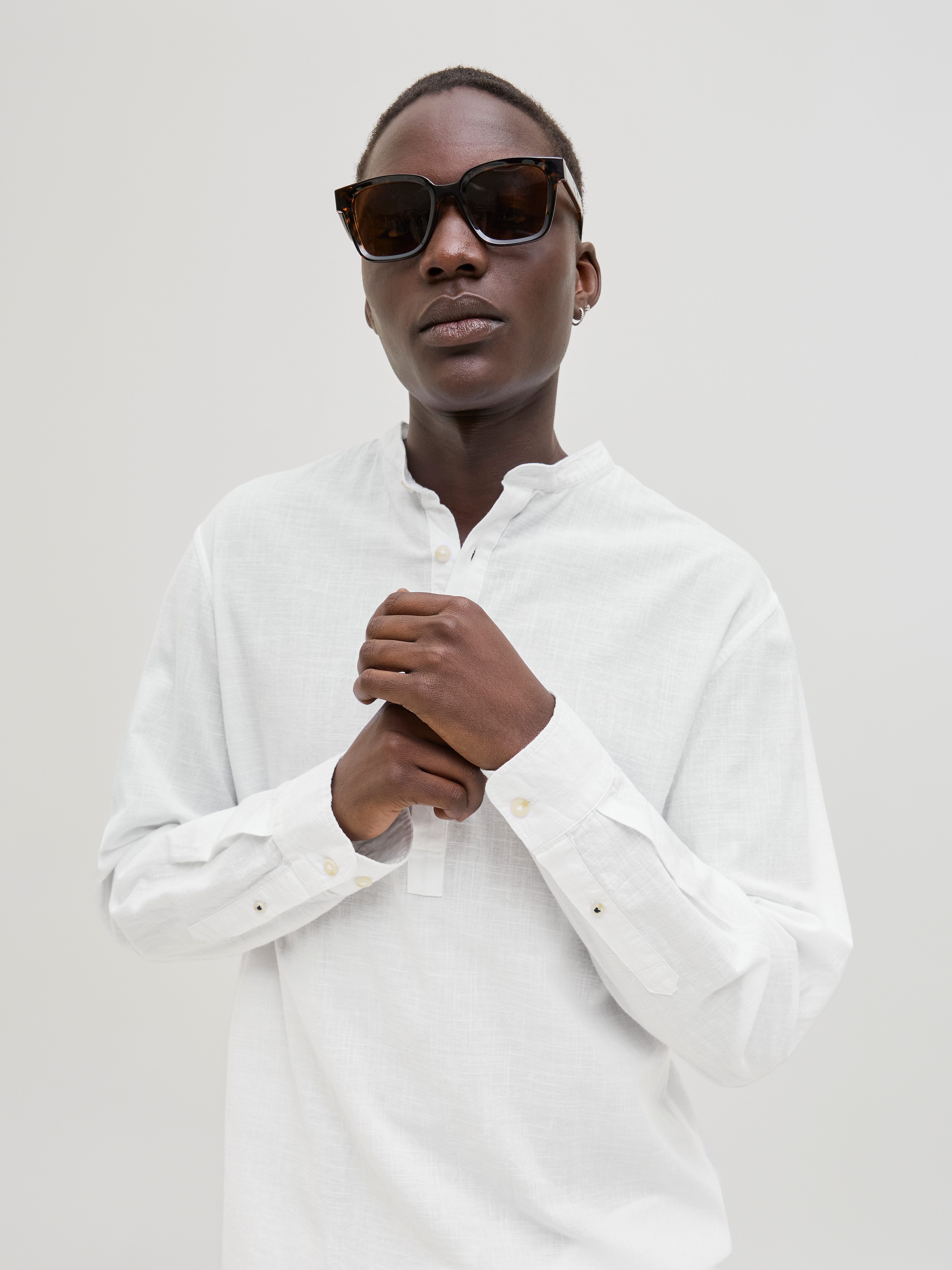 Jack & Jones Overhemd met lange mouwen JJESUMMER HALF PLACKET SHIRT LS SN