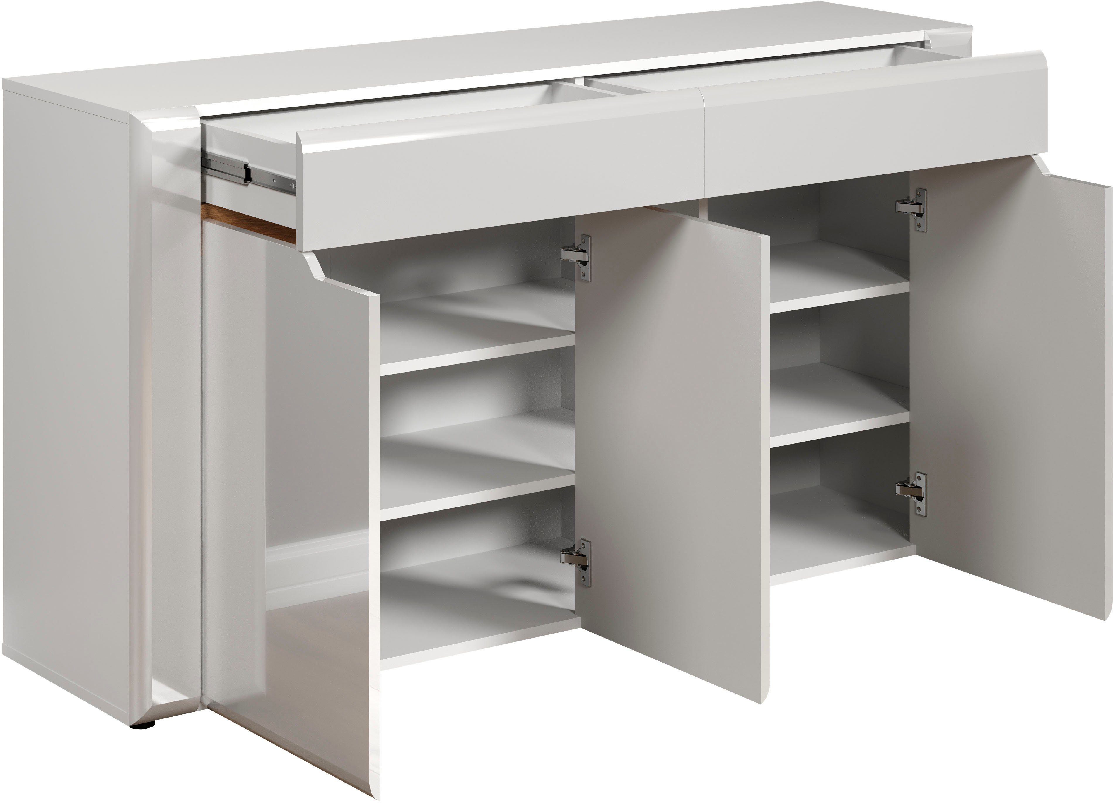 INOSIGN Dressoir Graz Afm. gemonteerd (B/D/H in cm): 150x39x84 - hoogglansfront (1 stuk)