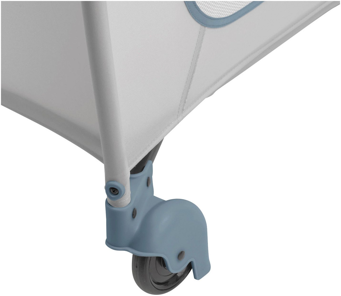 Hauck Baby-campingbed Sleep N Play Go Plus, Dusty Blue met geïntegreerde wielen, voorinstap