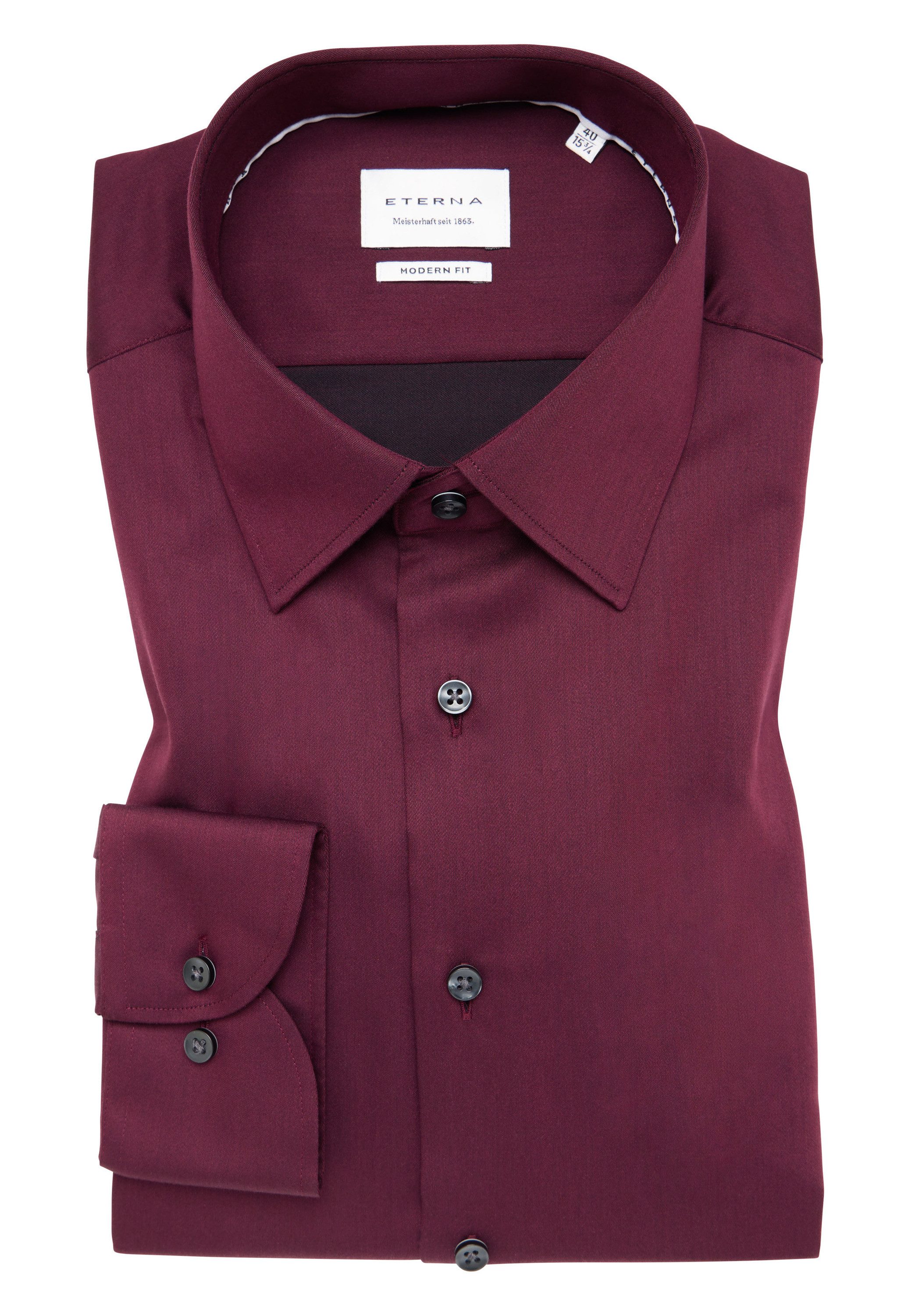 Eterna Overhemd met lange mouwen MODERN FIT NON IRON (strijkvrij)