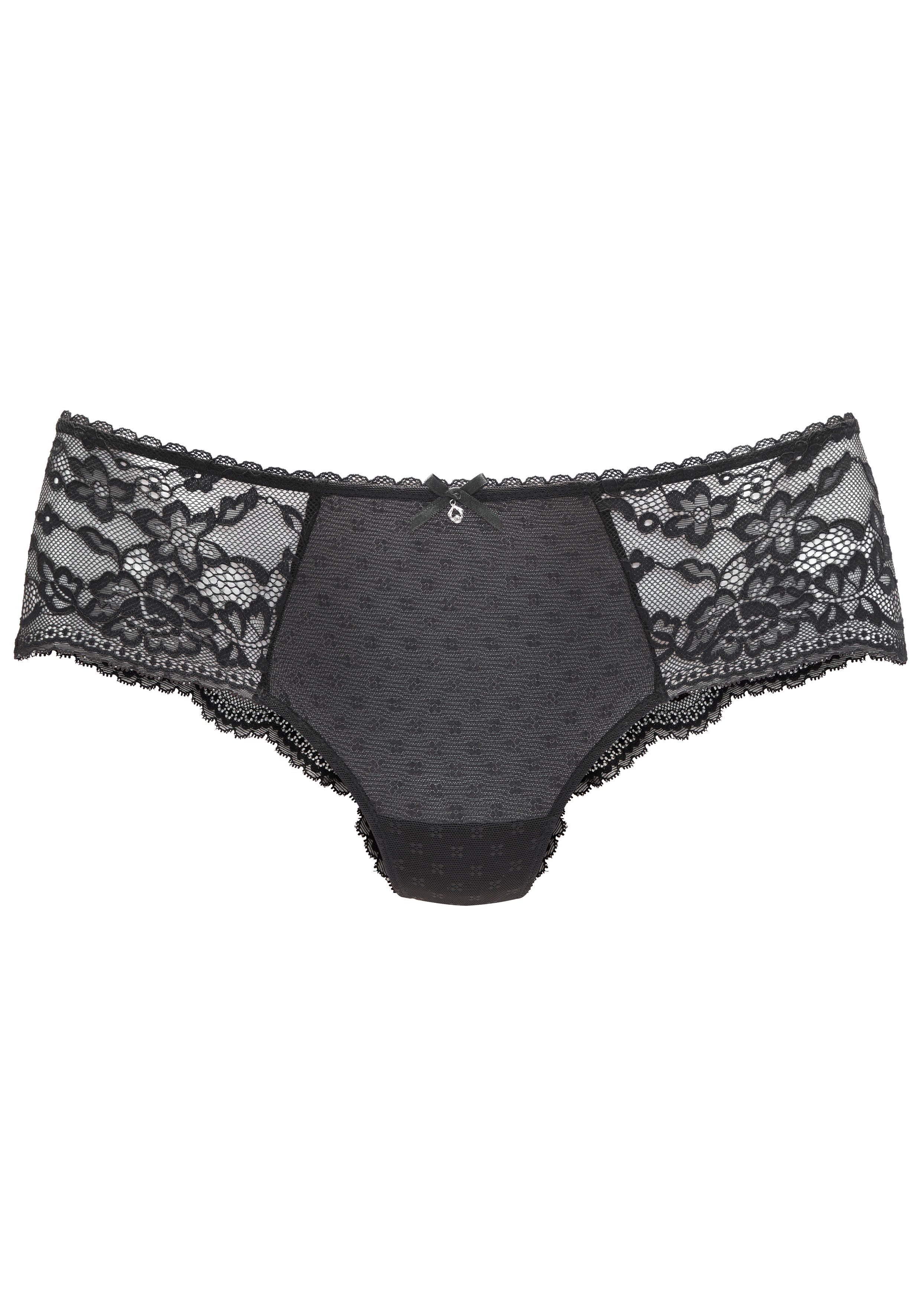 s.Oliver RED LABEL Beachwear Hipster met fijne jacquardkant en zacht mesh