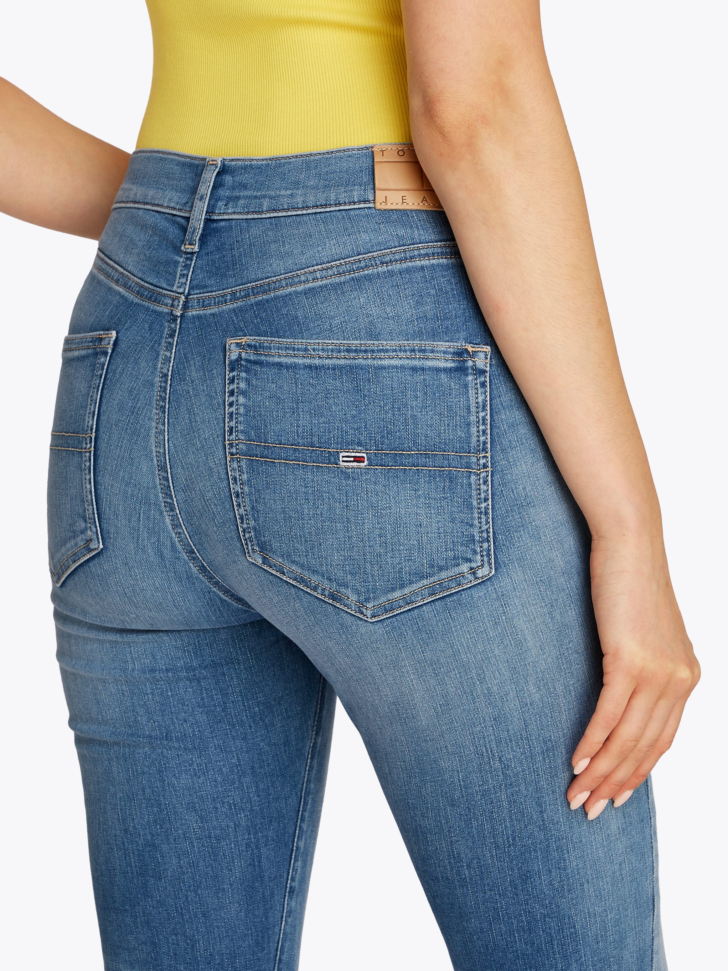 TOMMY JEANS Skinny fit jeans SYLVIA High Rise SKINNY in enkel lengte, in blauwe wassingen