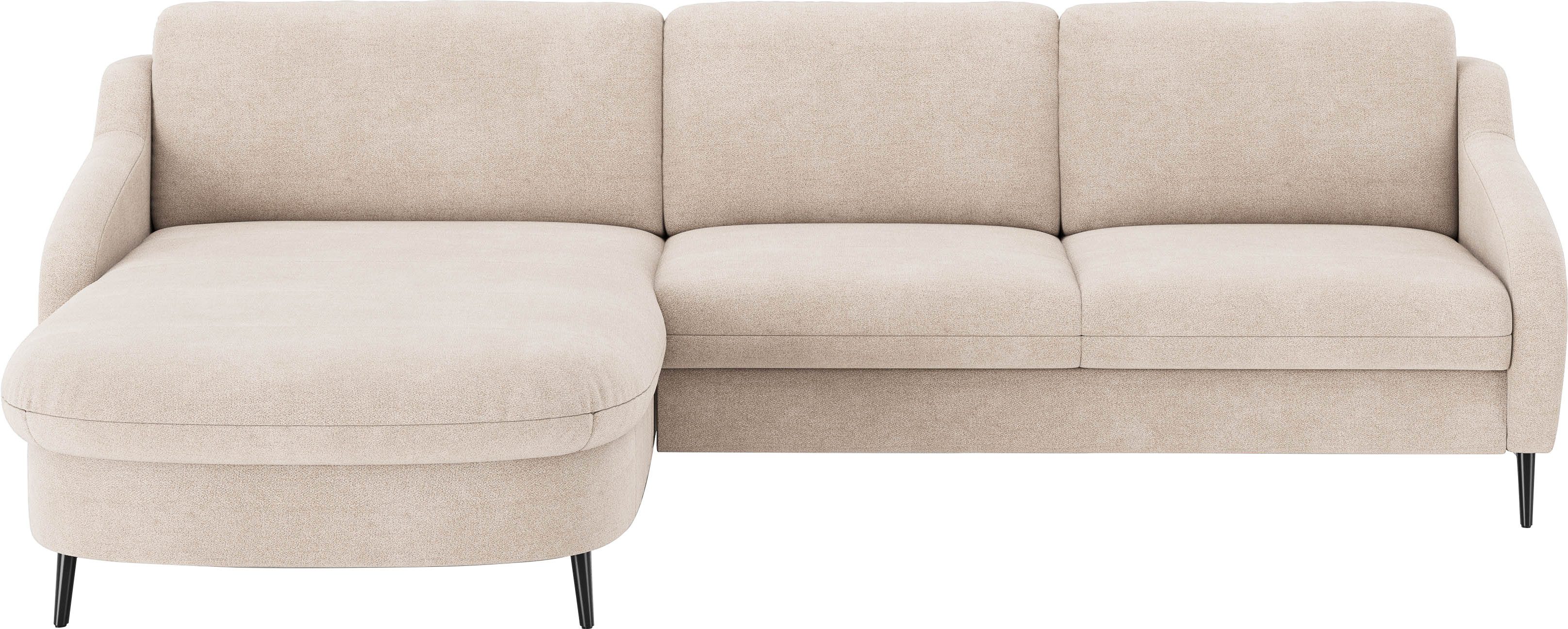 sit&more Hoekbank Soul L-vorm optioneel met bedfunctie en bedlade of lade beige, hoekbanken, Met bed-zonder bedlade, mit Bett-ohne Bettkasten