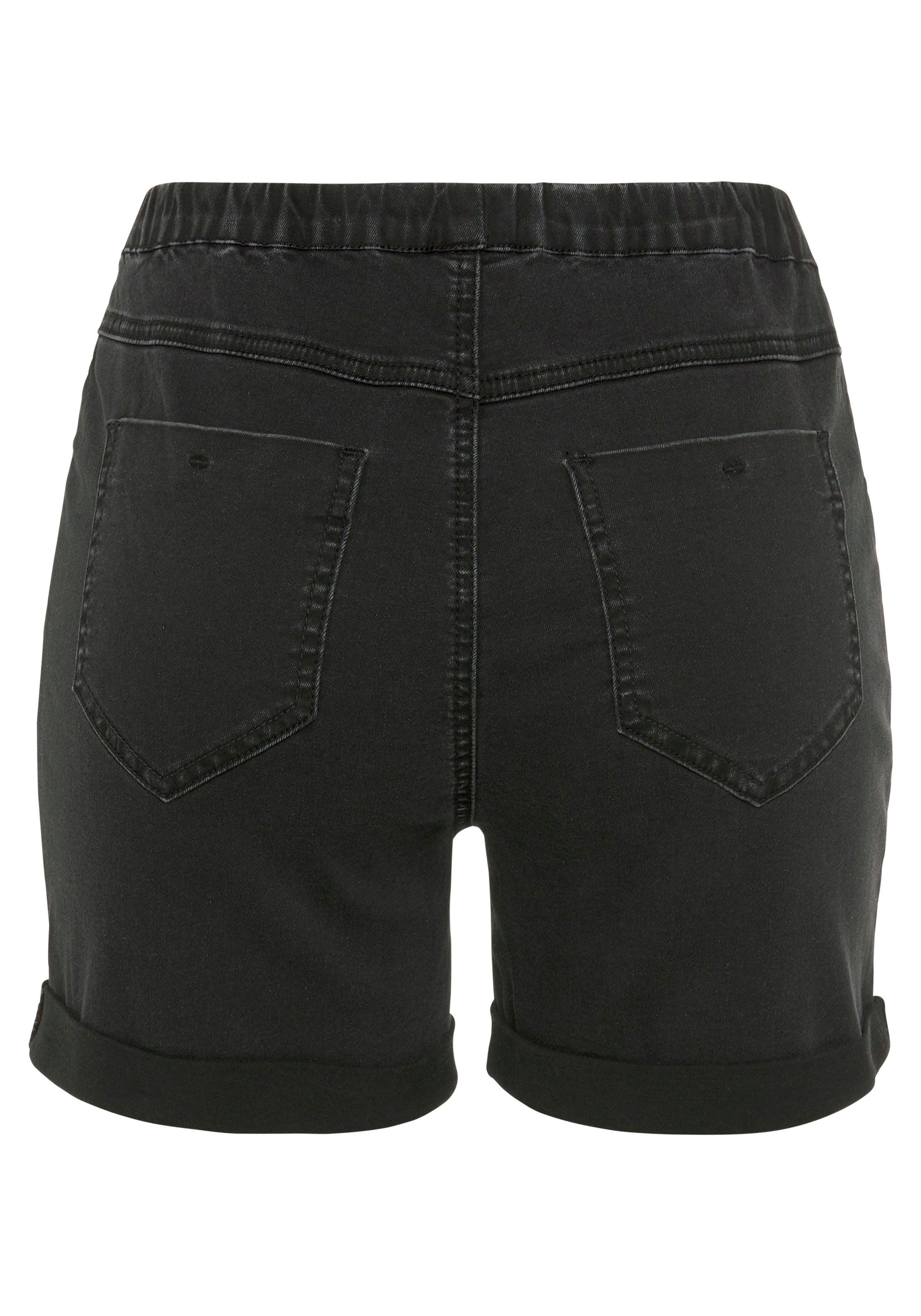 Buffalo Short in elastische denim met twee achterzakken