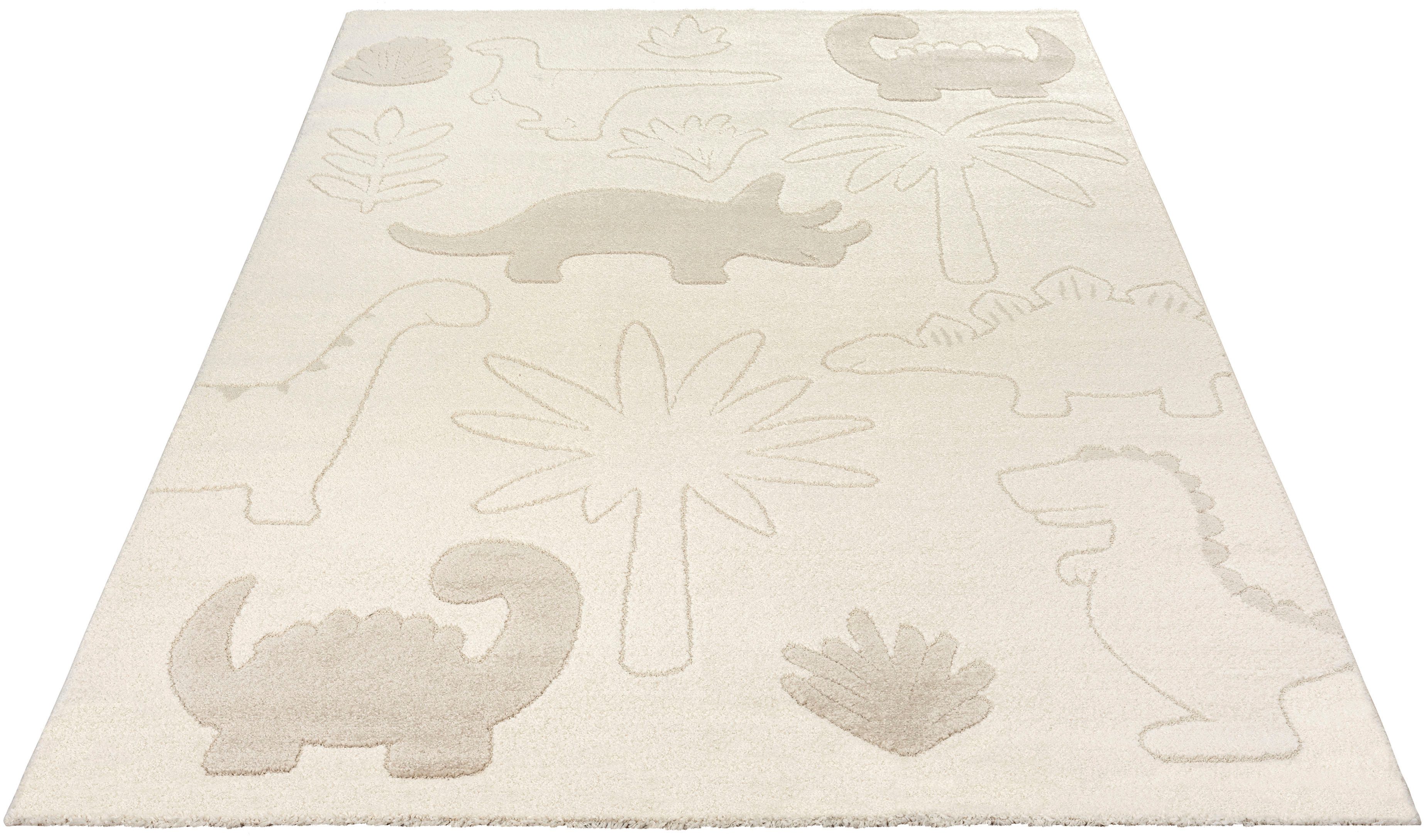 merinos Vloerkleed Eclipse kids Dinos Tapijt voor kinderkamer, kindertapijt, speel tapijt, onderhoudsvriendelijk