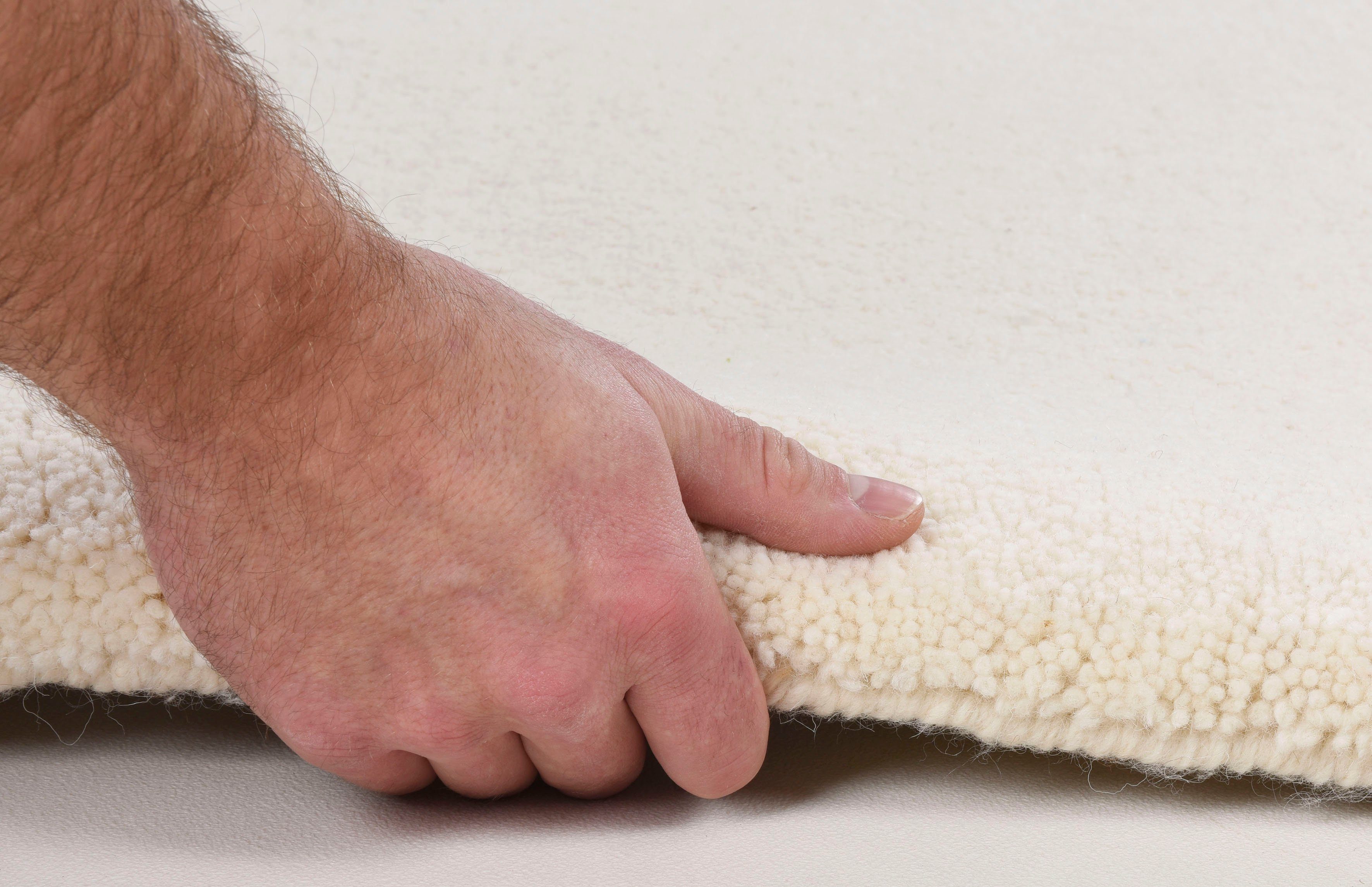 THEKO Set slaapkamerkleedjes Maloronga uni echt berbervloerkleed, zuivere wol, met de hand geknoopt