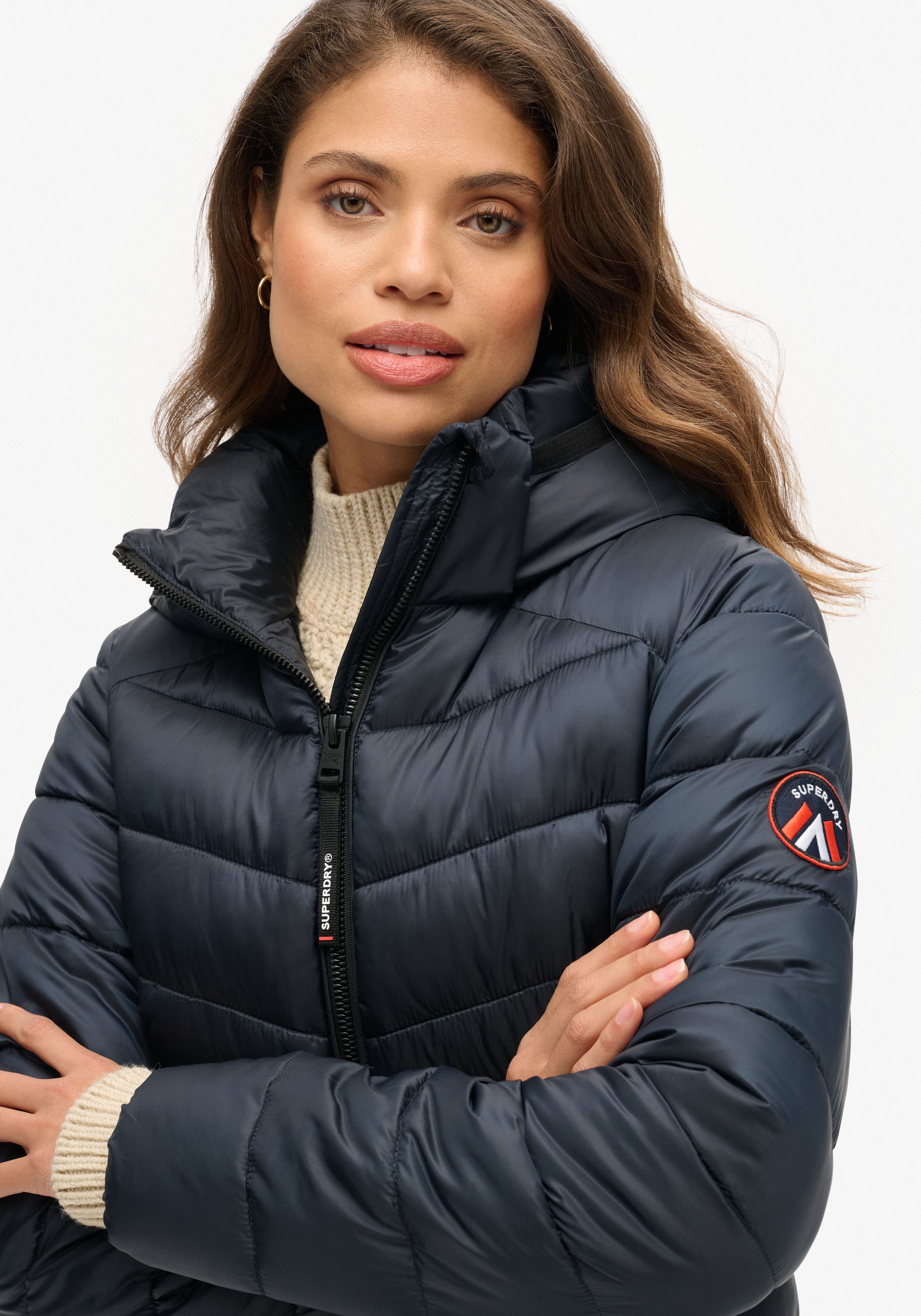 Superdry Gewatteerde jas HOODED FUJI QUILT PADDED JKT