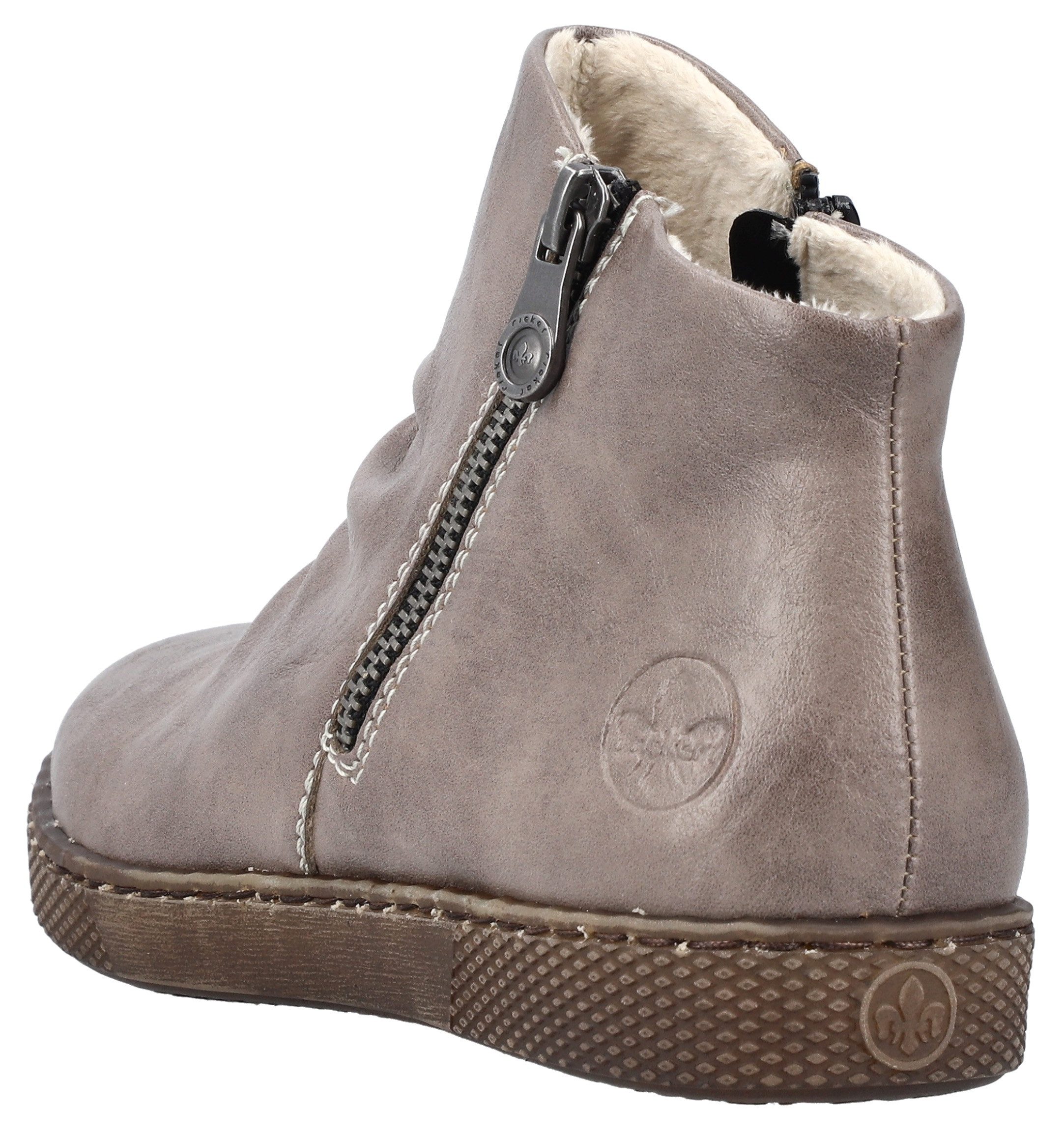 Rieker Boots zonder sluiting enkellaars, ritssluiting laarzen met uitneembare inlegzool