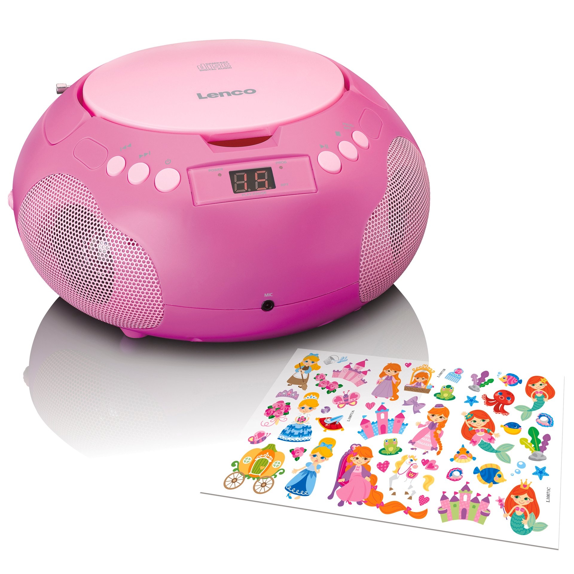Klem Tutor Tentakel Lenco Soundmachine SCD-620PK - kinderen cd-speler radio microfoon online  kopen | OTTO
