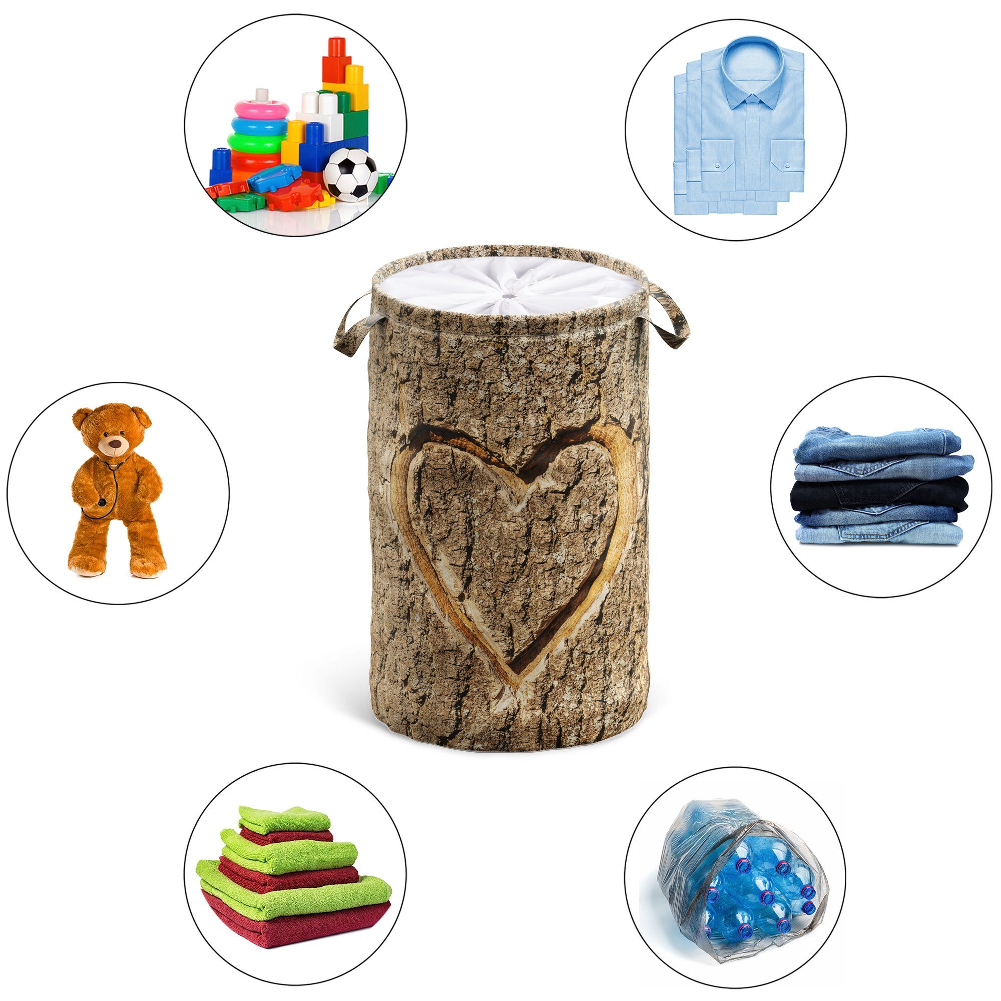 Sanilo Wasmand True Love 60 liter, opvouwbaar, met bescherming tegen inkijk