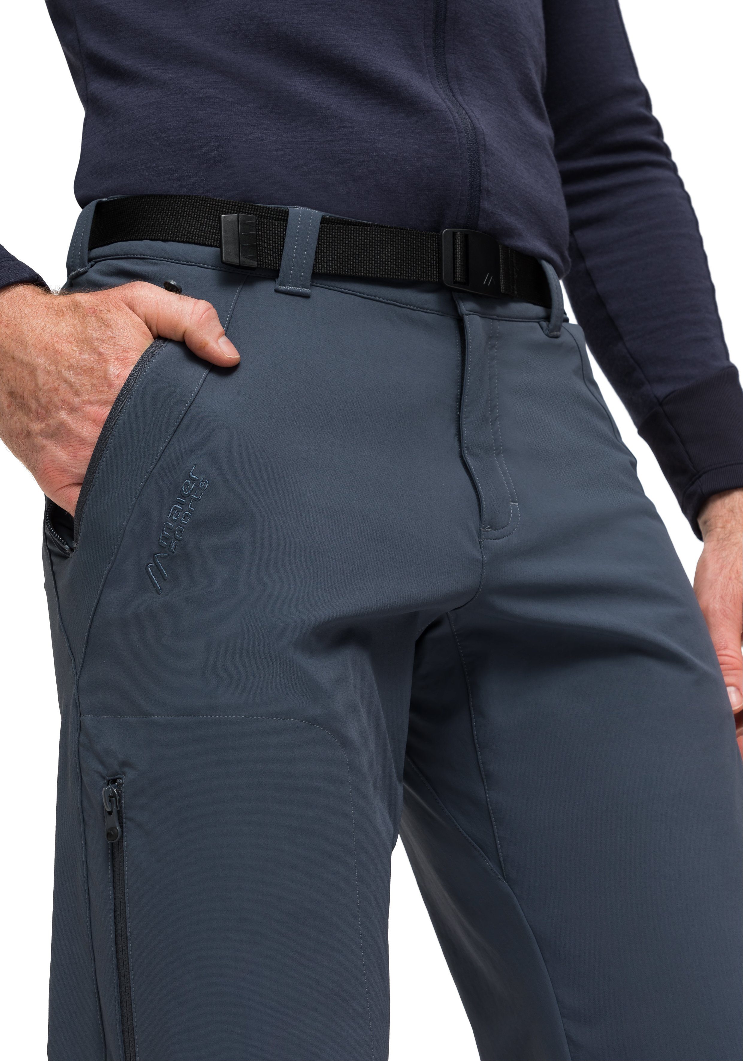 Maier Sports Functionele broek Naturno Heren outdoorbroek, robuuste trekkingbroek, 3 zakken en riem