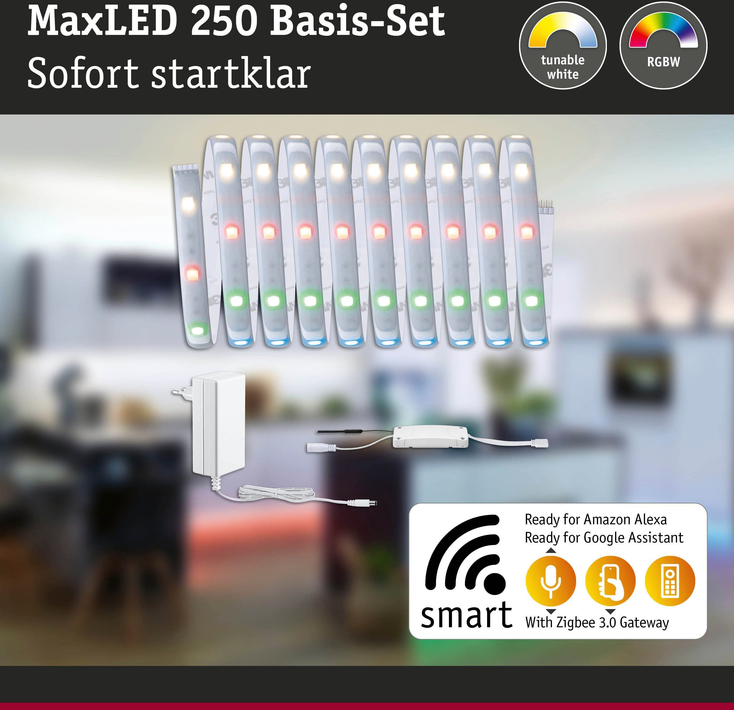 Paulmann Led-strepen MaxLED 250 Basisset Smart Home Zigbee IP44 15W 600 600lm (1 stuk)
