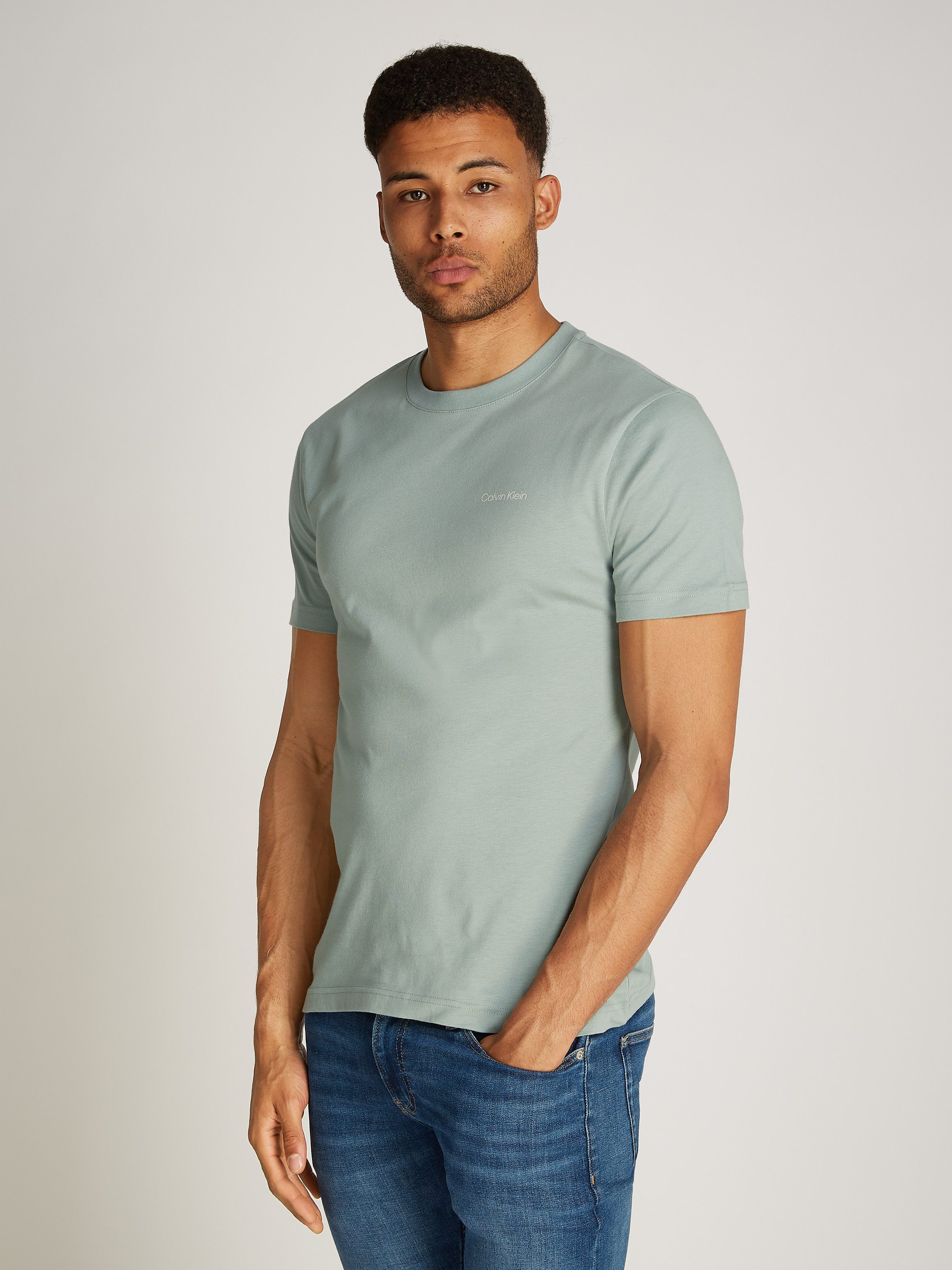 CK Calvin Klein T-shirt met labelprint model 'ENLARGED'
