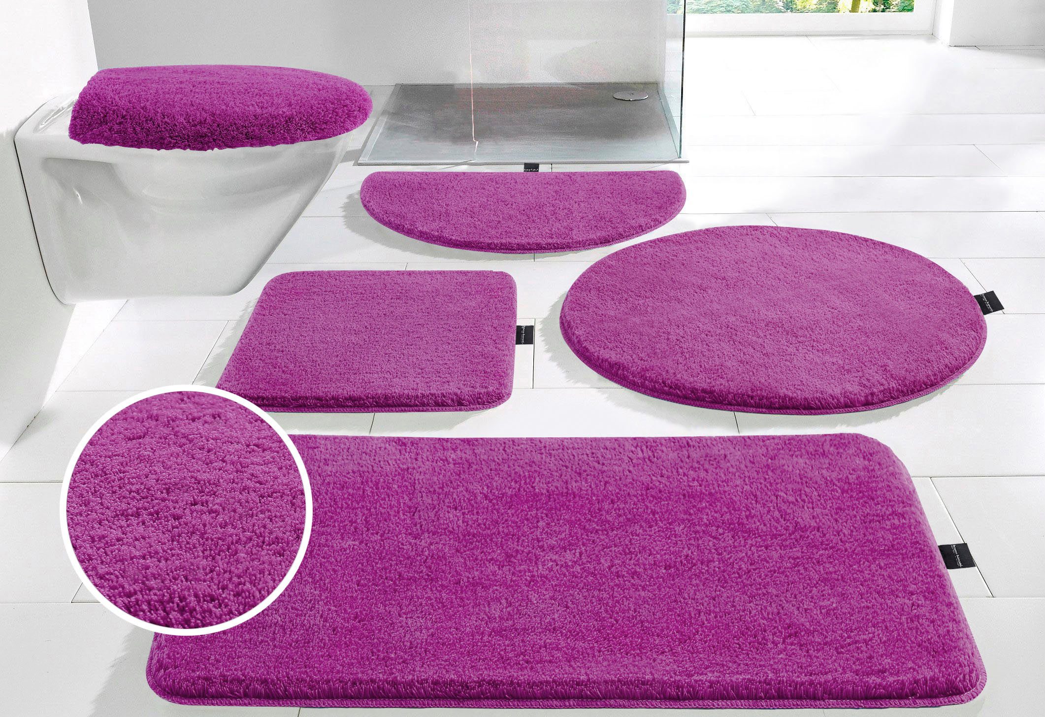 Bruno Banani Badmat Lana, badmat, badkamer tapijt Badmat, badmatten, unikleur, ook als 3-delige set & rond