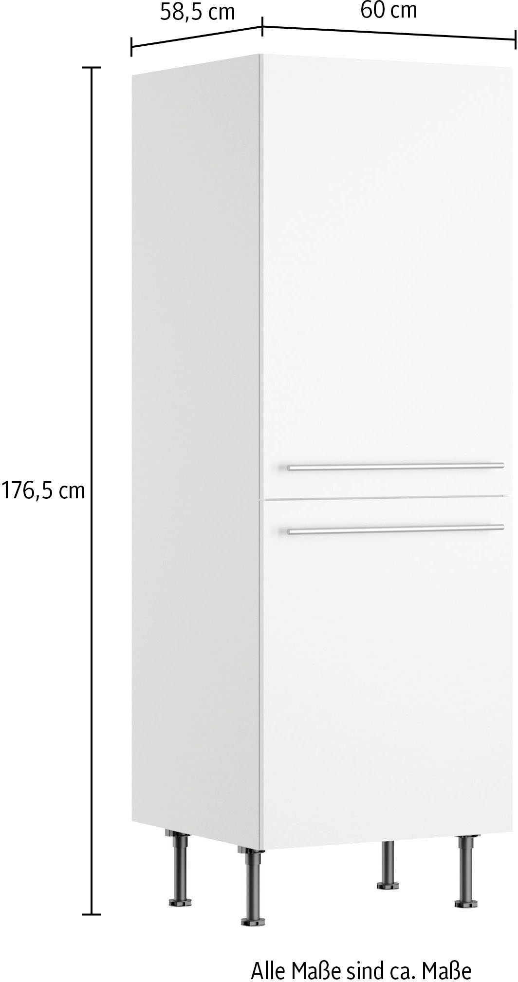 OPTIFIT Halfhoge kast Bern2 Breedte 60 cm, hoogte 176,6 cm, 2 deuren vergrendeld, 3 legplanken