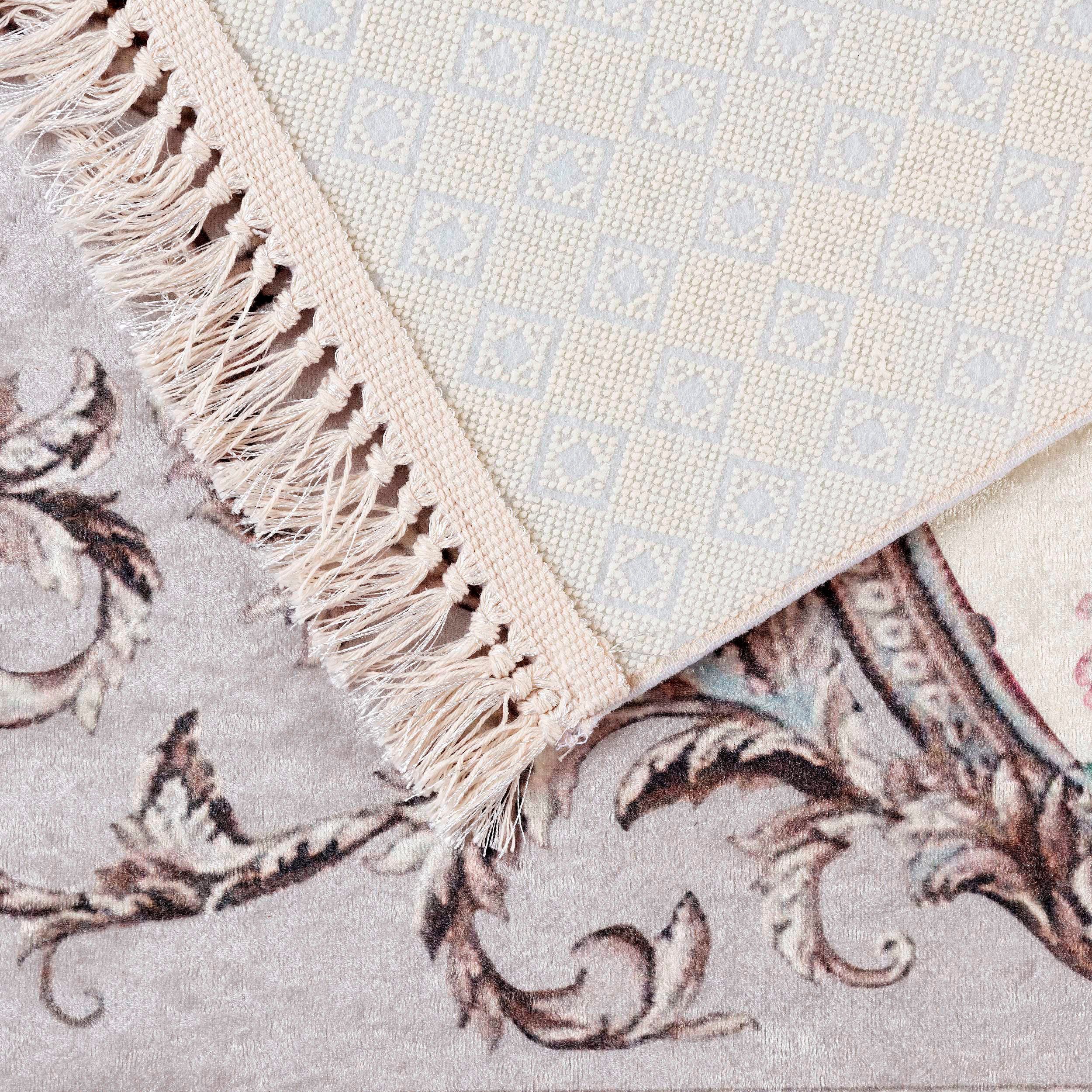 Sehrazat Loper Vintage 7000 Vlakpolig, bloemen vintage, antislip, wasbaar, woonkamer