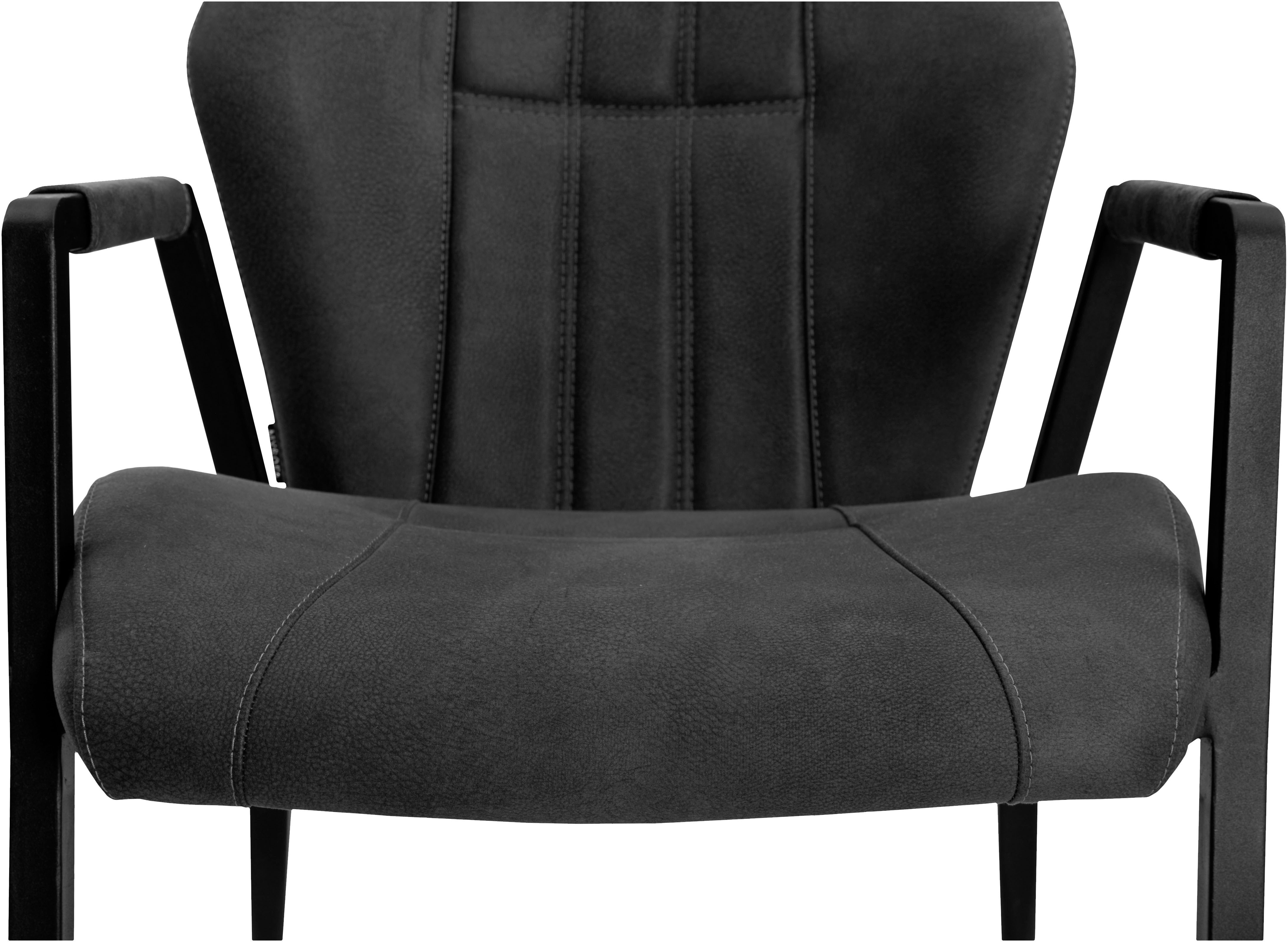 OMG Design Stoel met armleuningen Point Eetkamerstoel met wielen, bureaustoel (set)