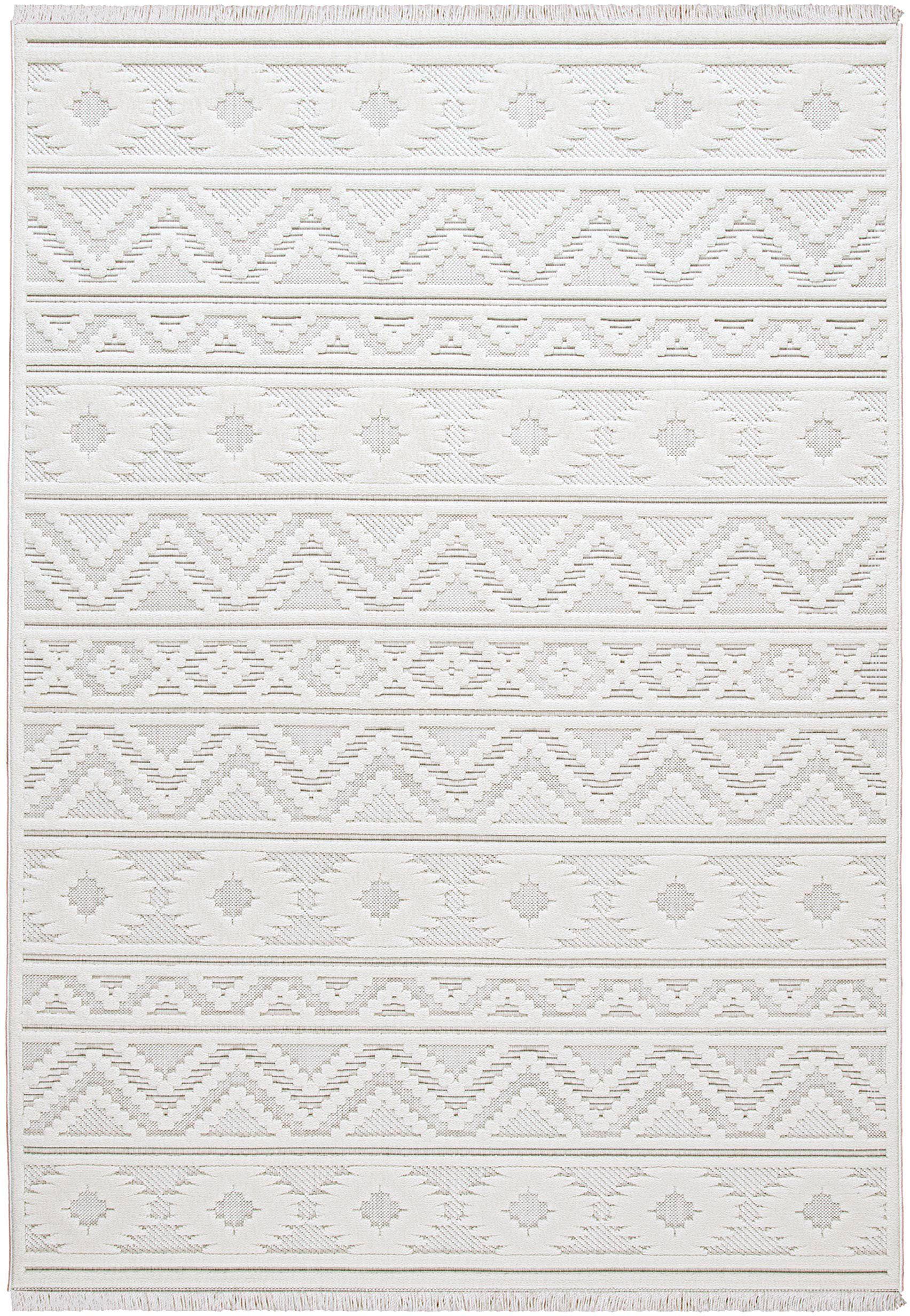 Sehrazat Vloerkleed Scandi 9820 Korte pool, 3D-effect uitstraling, hoog-laag structuur, woonkamer