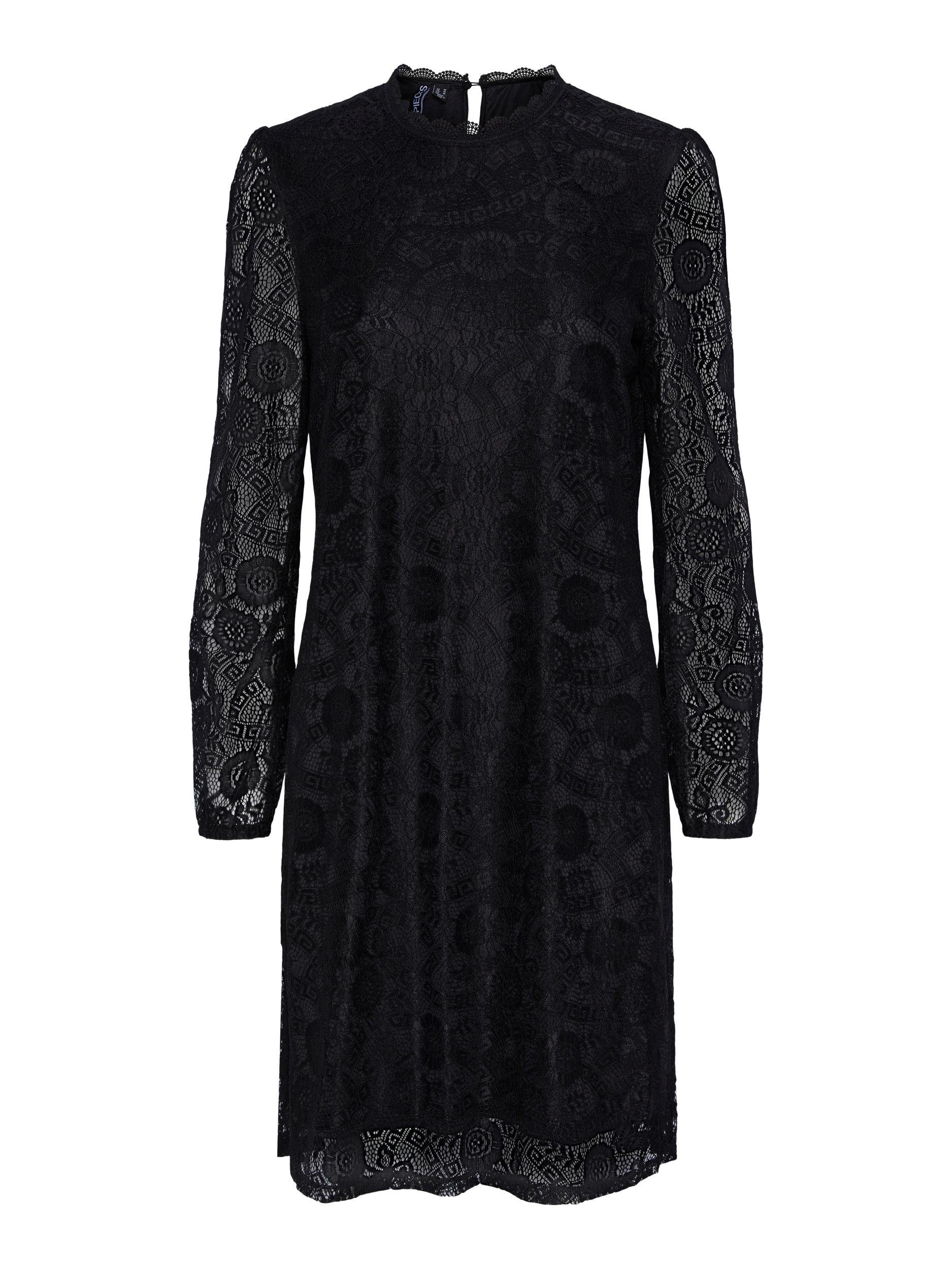 pieces Kanten jurk PCOLLINE LS LACE DRESS NOOS BC