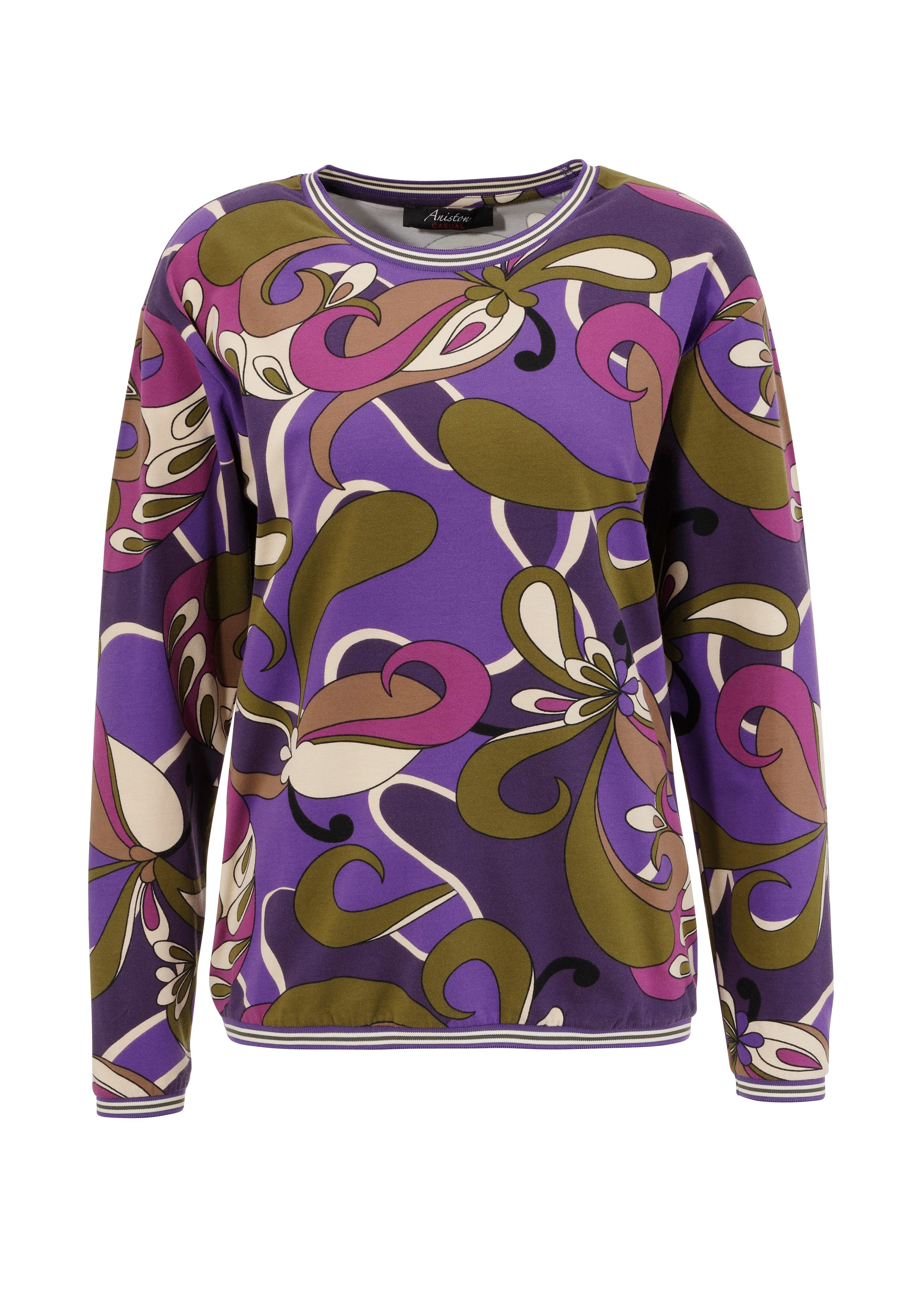 Aniston CASUAL Sweatshirt met extravagante, grafische druk